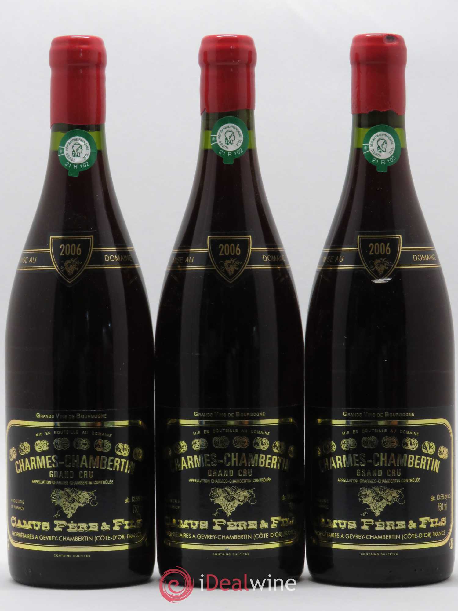 Charmes-Chambertin Grand Cru Camus Père et Fils (Domaine) (sans prix de réserve) 2006 - Lot de 3 bouteilles - 0