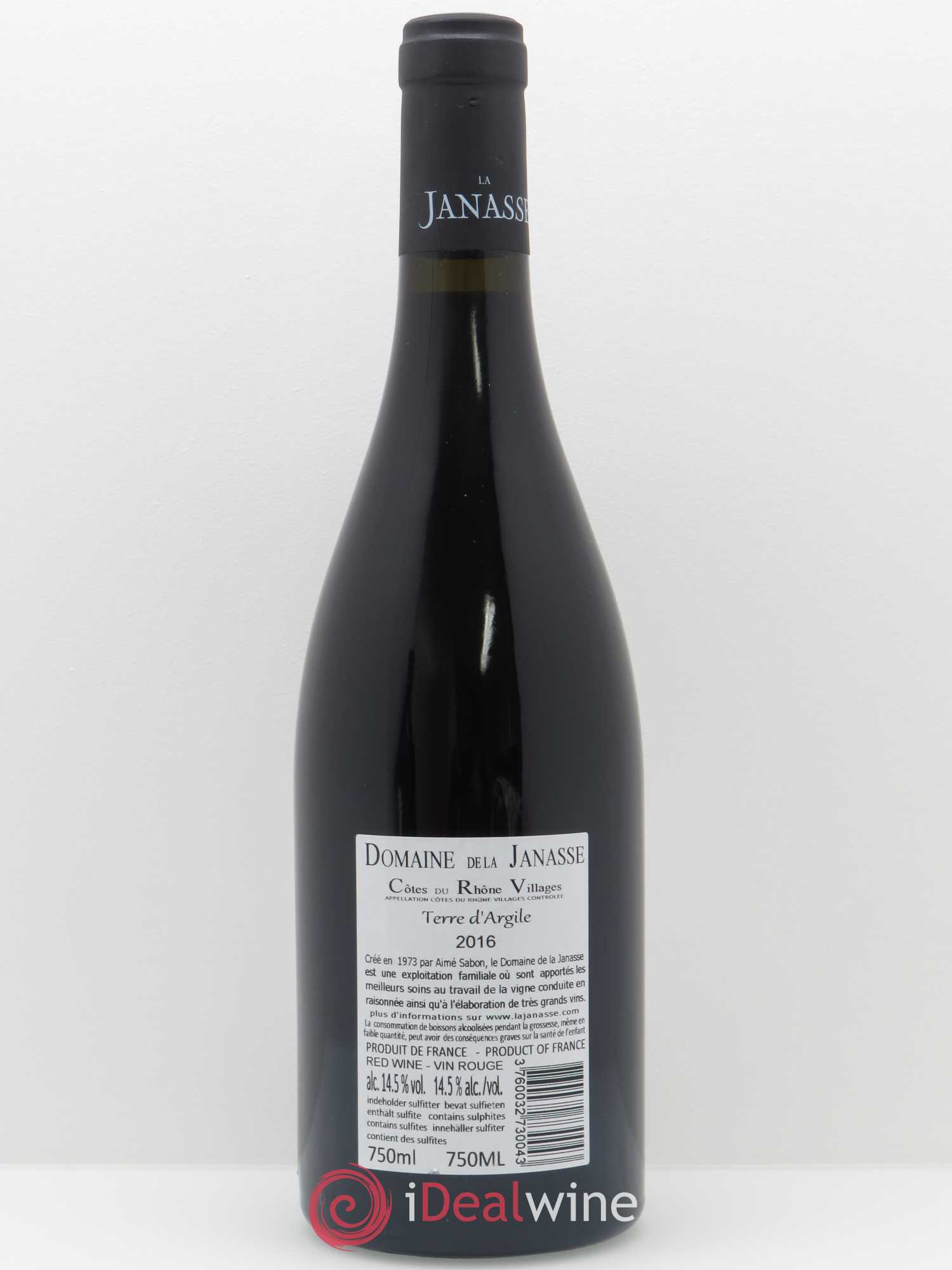 Côtes-du-Rhône-Villages Terre d'Argile La Janasse (Domaine de) 2016 - Lot de 1 bouteille - 1