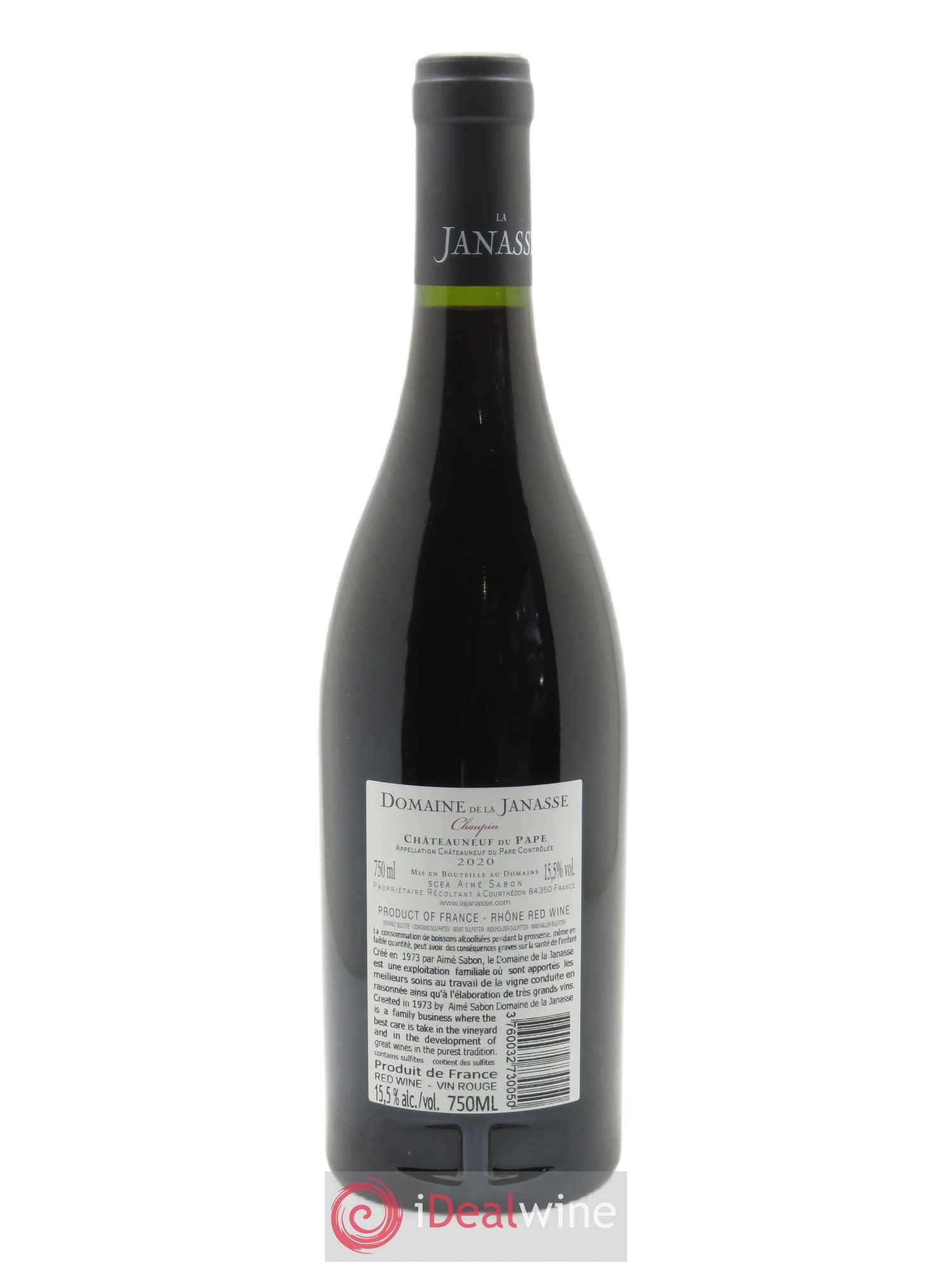 Châteauneuf-du-Pape Cuvée Chaupin La Janasse (Domaine de) 2020 - Lot of 1 bottle - 1