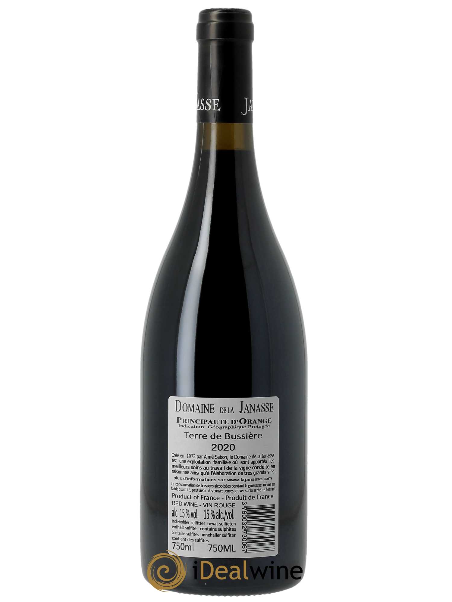 IGP Principauté d'Orange Terre de Bussière La Janasse (Domaine de) 2020 - Lot of 1 bottle - 1