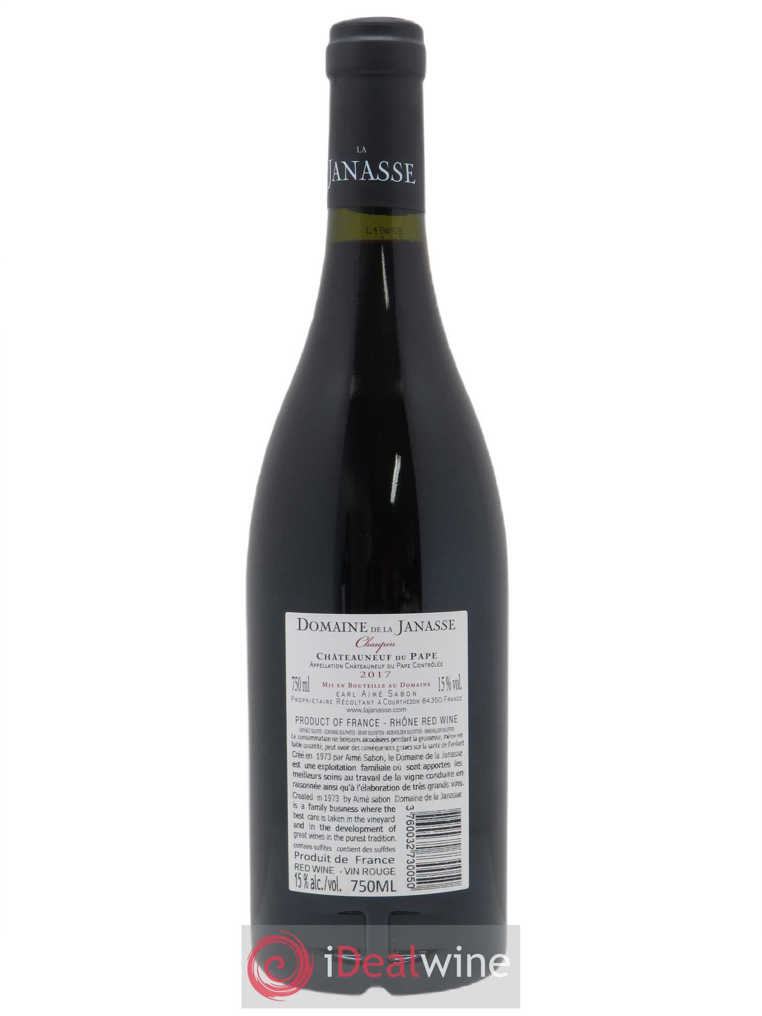 Châteauneuf-du-Pape Cuvée Chaupin La Janasse (Domaine de) 2017 - Lot de 1 bouteille - 1