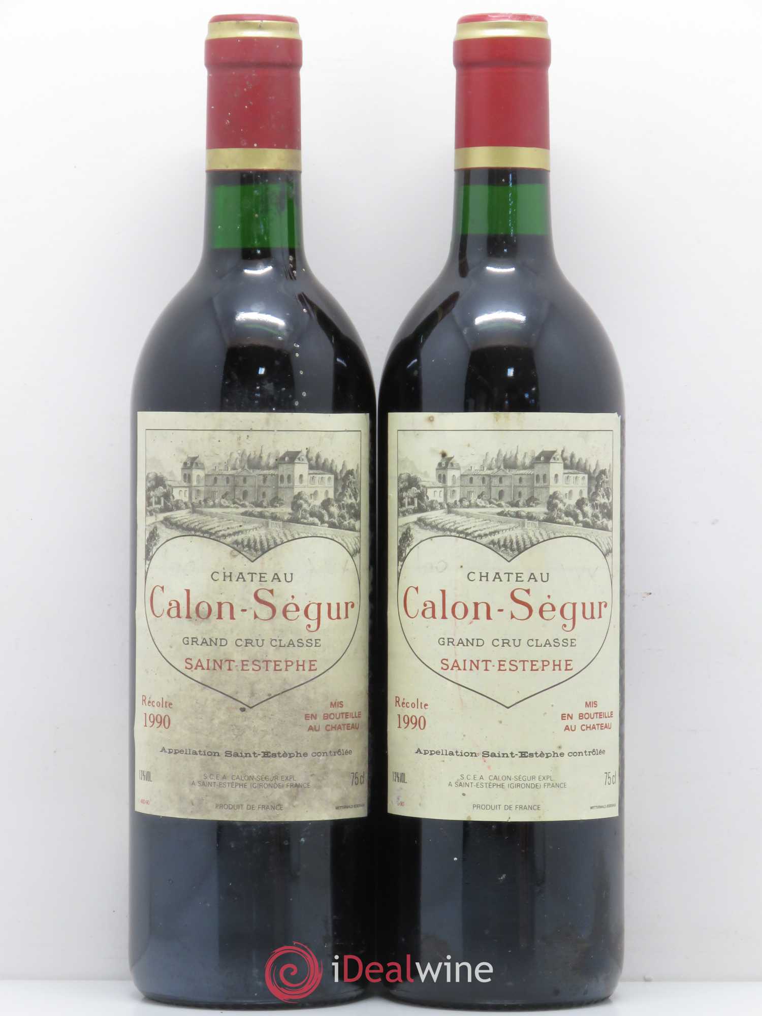 Château Calon Ségur 3ème Grand Cru Classé 1990 - Lot de 2 bouteilles - 0