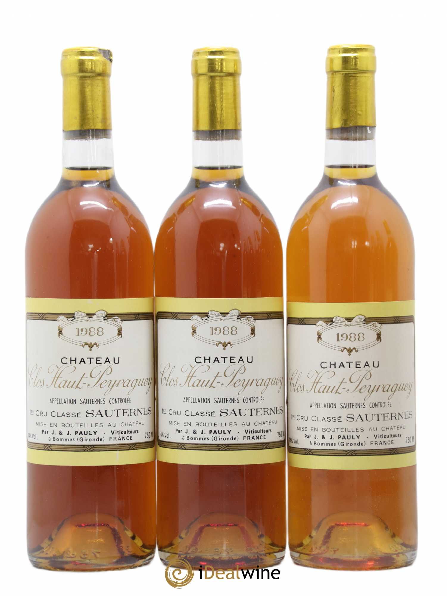 Clos Haut-Peyraguey 1er Grand Cru Classé 1988 - Lotto di 6 bottiglie - 1