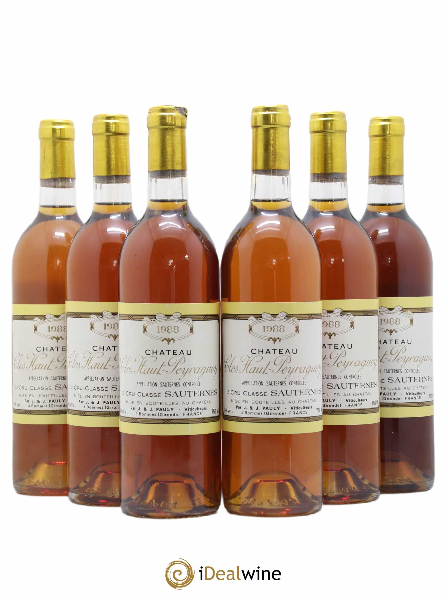 Clos Haut-Peyraguey 1er Grand Cru Classé 1988 - Lotto di 6 bottiglie - 0