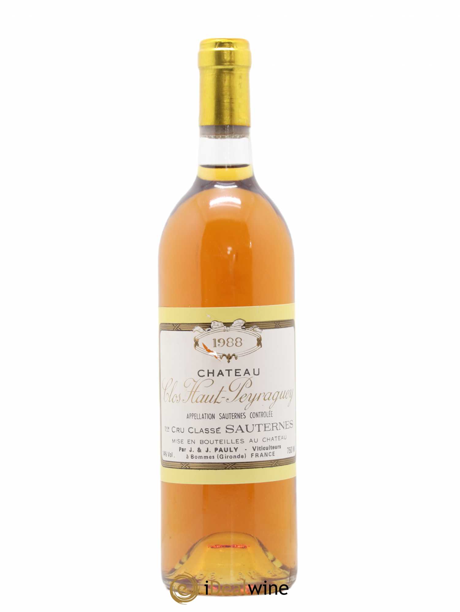 Clos Haut-Peyraguey 1er Grand Cru Classé 1988 - Lotto di 1 bottiglia - 0