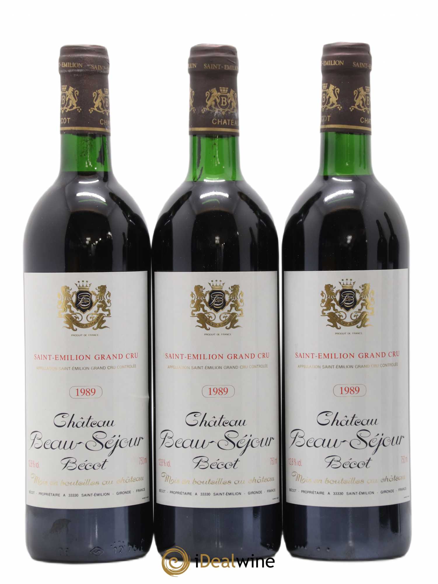 Château Beau-Séjour Bécot 1er Grand Cru Classé B 1989 - Lot de 12 bouteilles - 1
