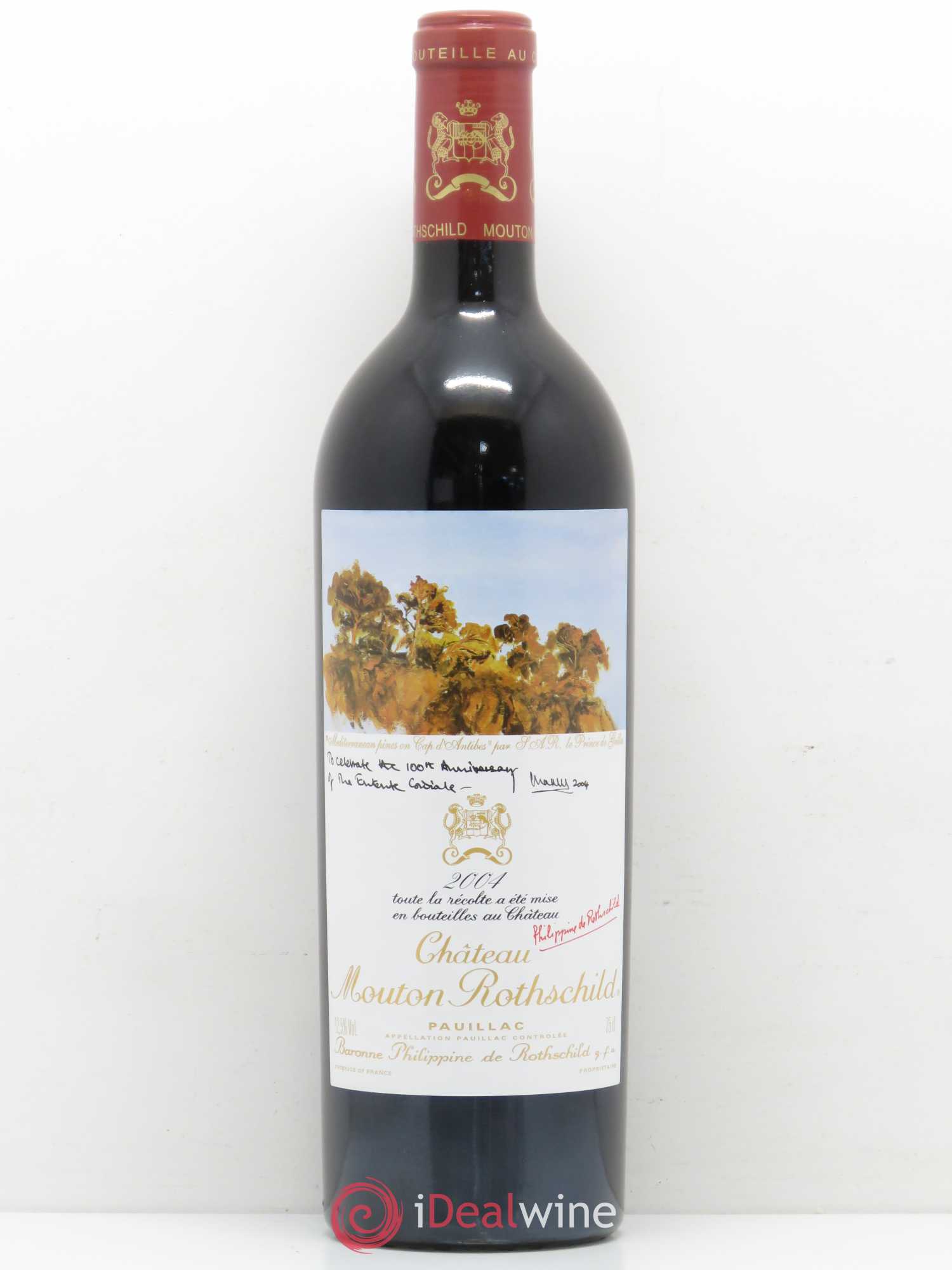 Château Mouton Rothschild 1er Grand Cru Classé 2004 - Lot de 1 bouteille - 0