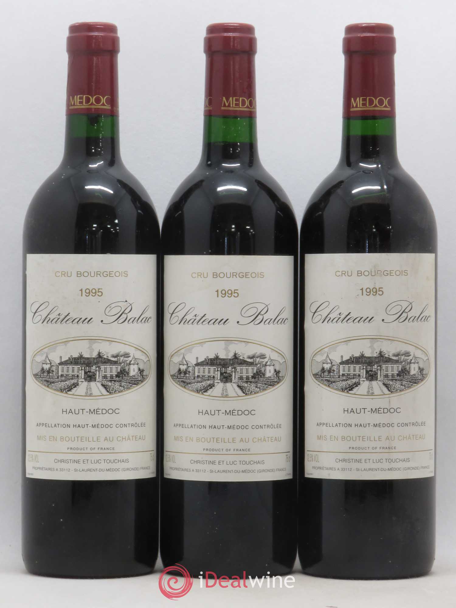 Château Balac Cru Bourgeois 1995 - Lot de 6 bouteilles - 1