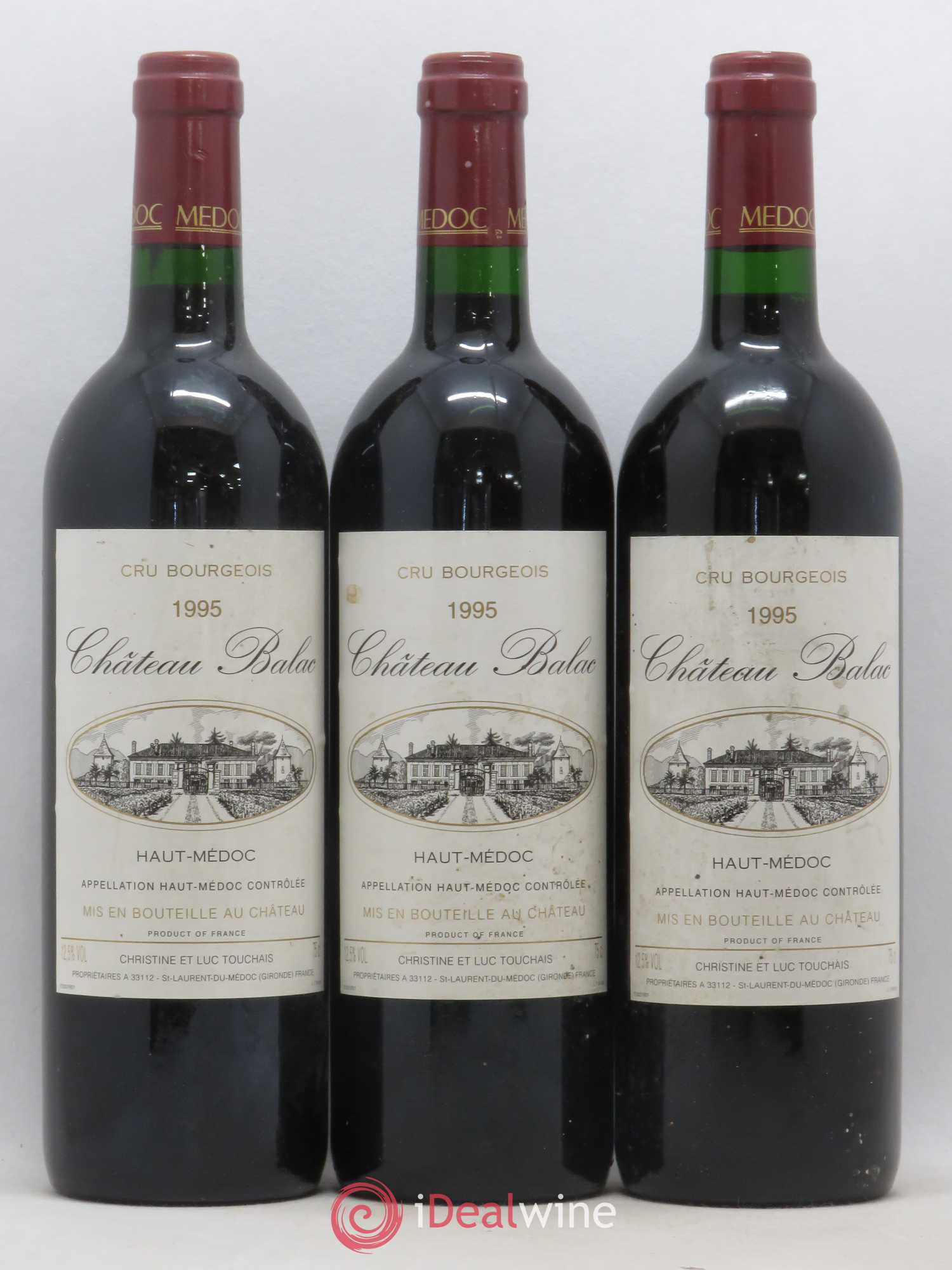 Château Balac Cru Bourgeois 1995 - Lot de 6 bouteilles - 2