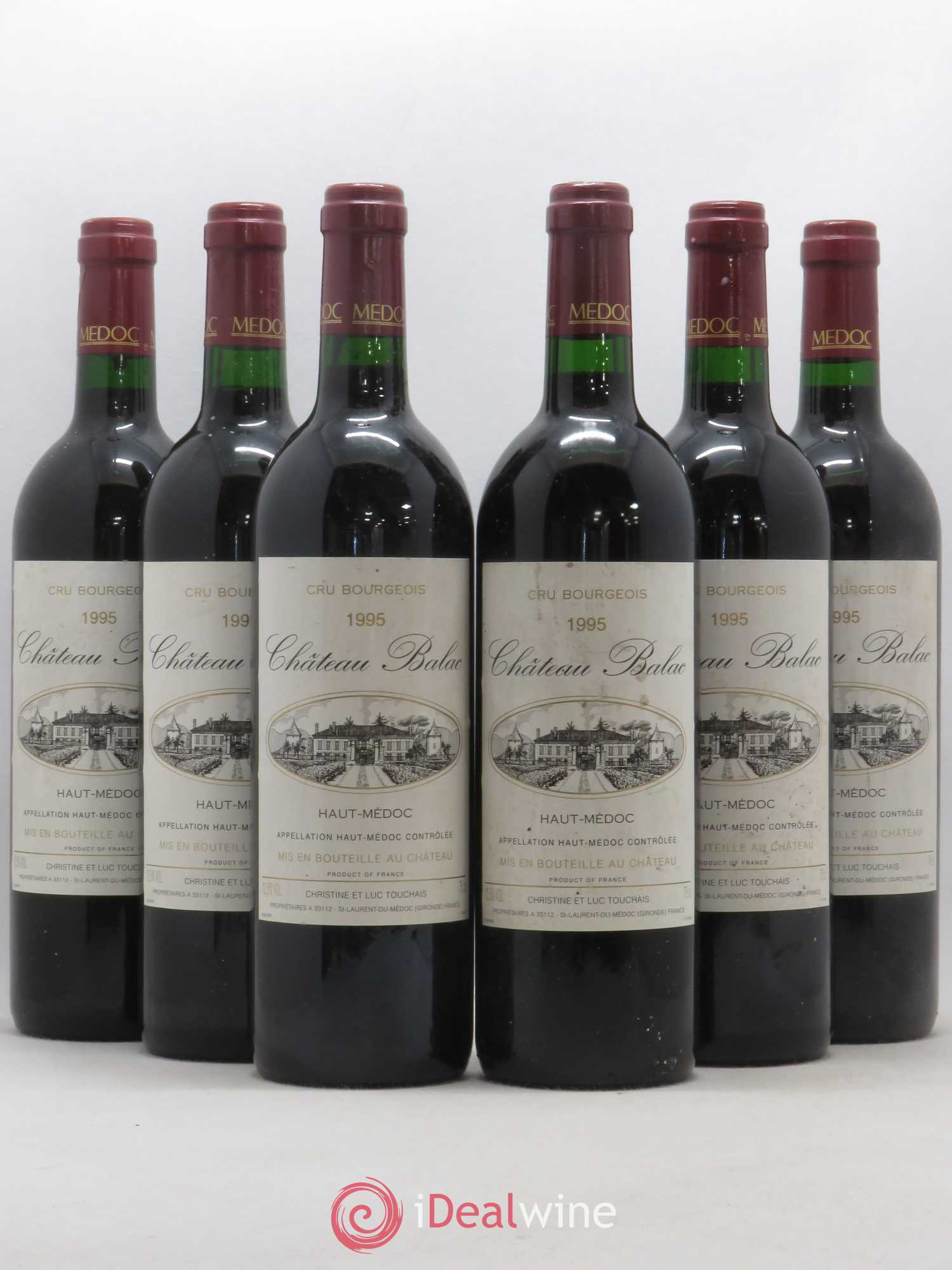 Château Balac Cru Bourgeois 1995 - Lot de 6 bouteilles - 0
