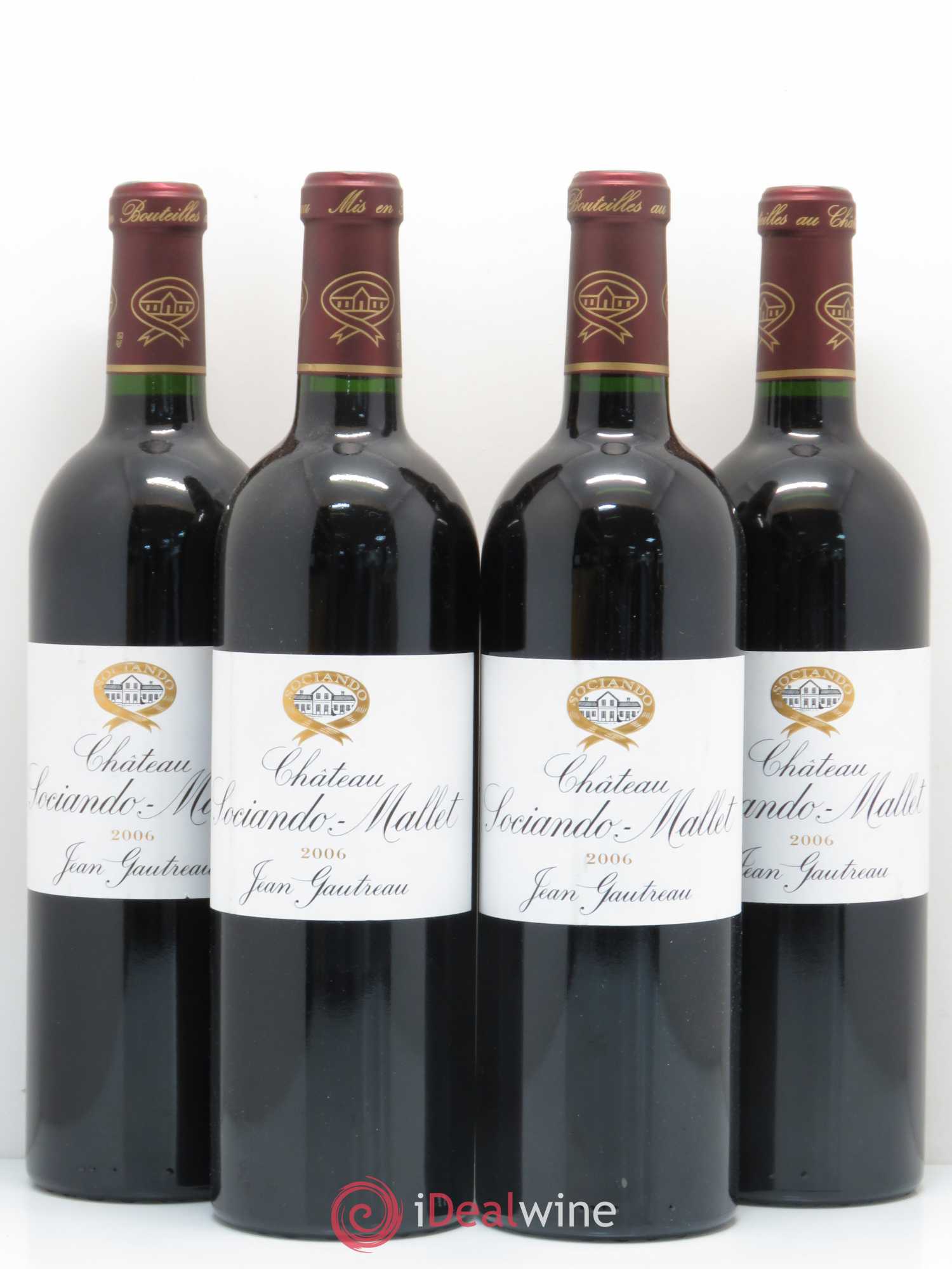 Château Sociando Mallet 2006 - Lot de 4 bouteilles - 0