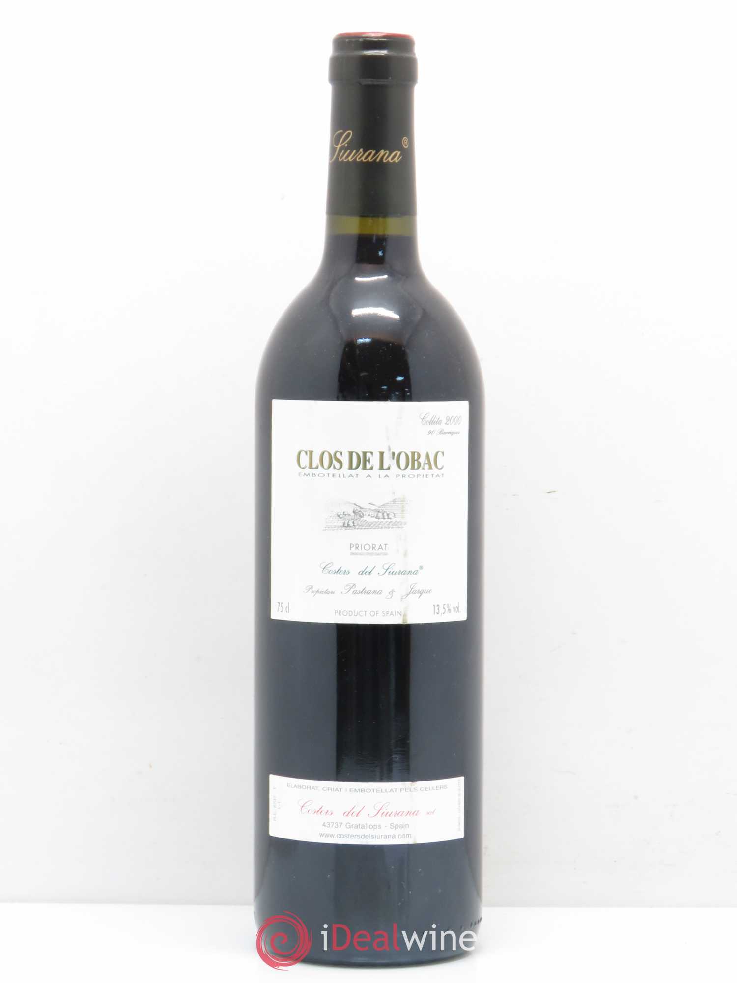 Priorat DOCA Clos de L'Obac Costers del Siurana 2000 - Posten von 1 Flasche - 0