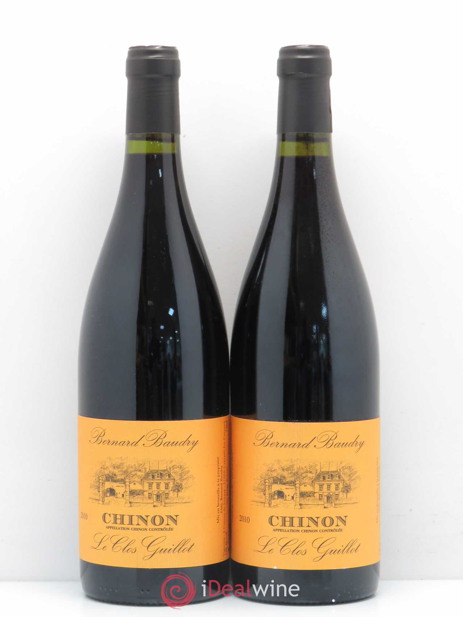 Chinon Le Clos Guillot Bernard Baudry 2010 - Lot de 2 bouteilles - 0