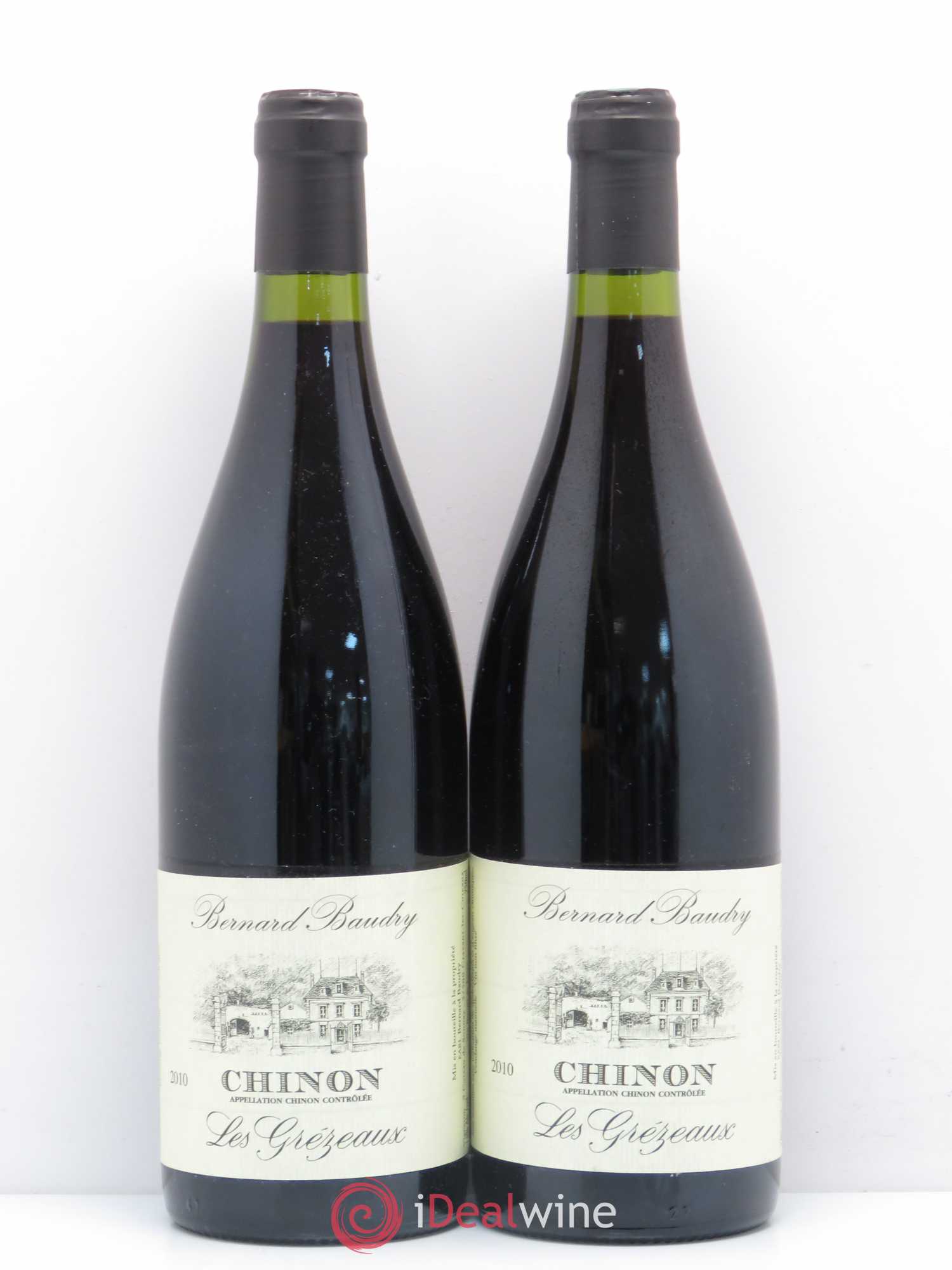 Chinon Domaine Bernard Baudry Cuvée Les Grézeaux 2010 - Posten von 2 Flaschen - 0