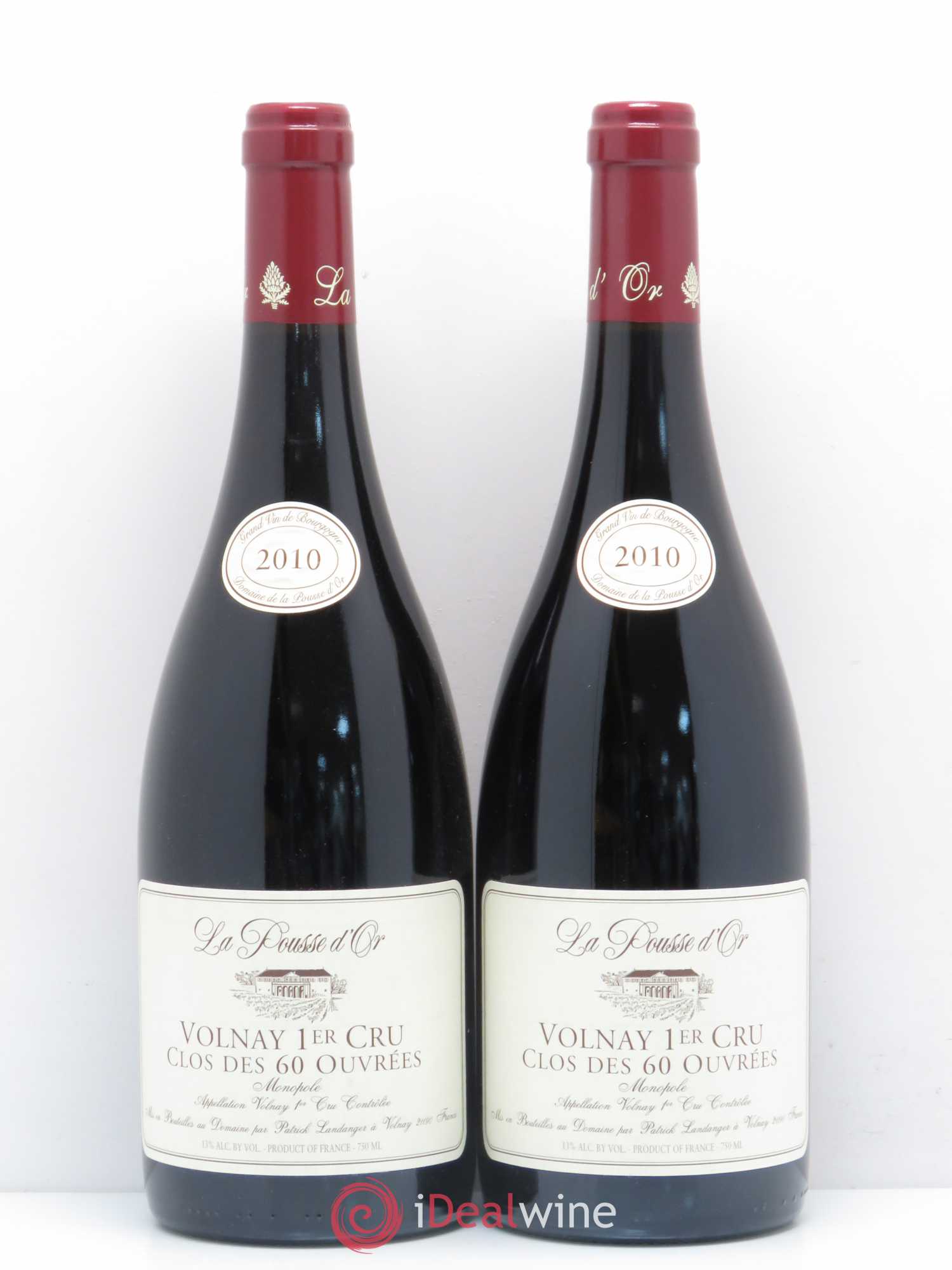 Volnay 1er Cru Clos des 60 ouvrées La Pousse d'Or (Domaine de) 2010 - Lot de 2 bouteilles - 0