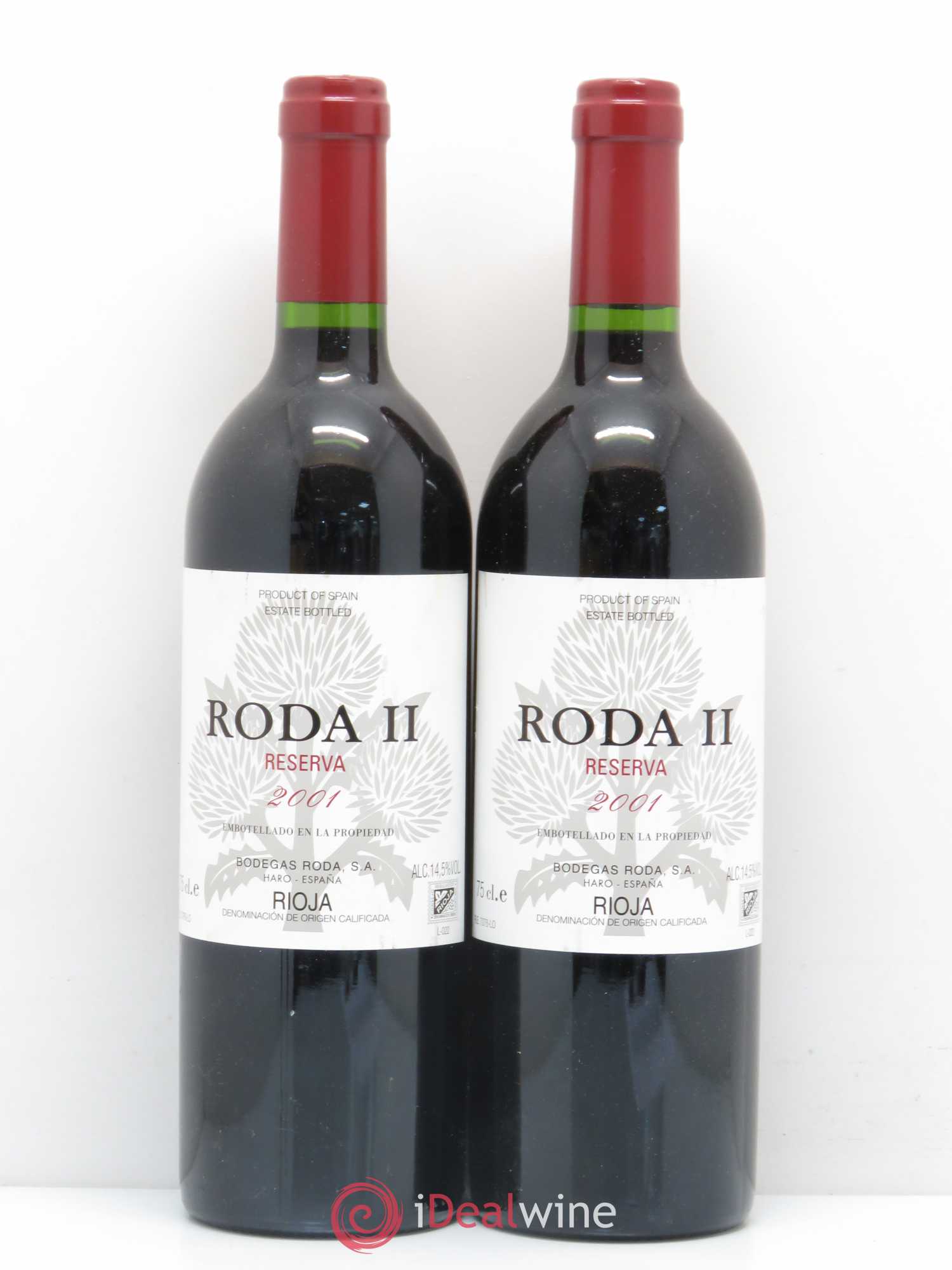 Buy Rioja DOCA Roda II Bodegas Roda 2001 (lot: B2116144-173)