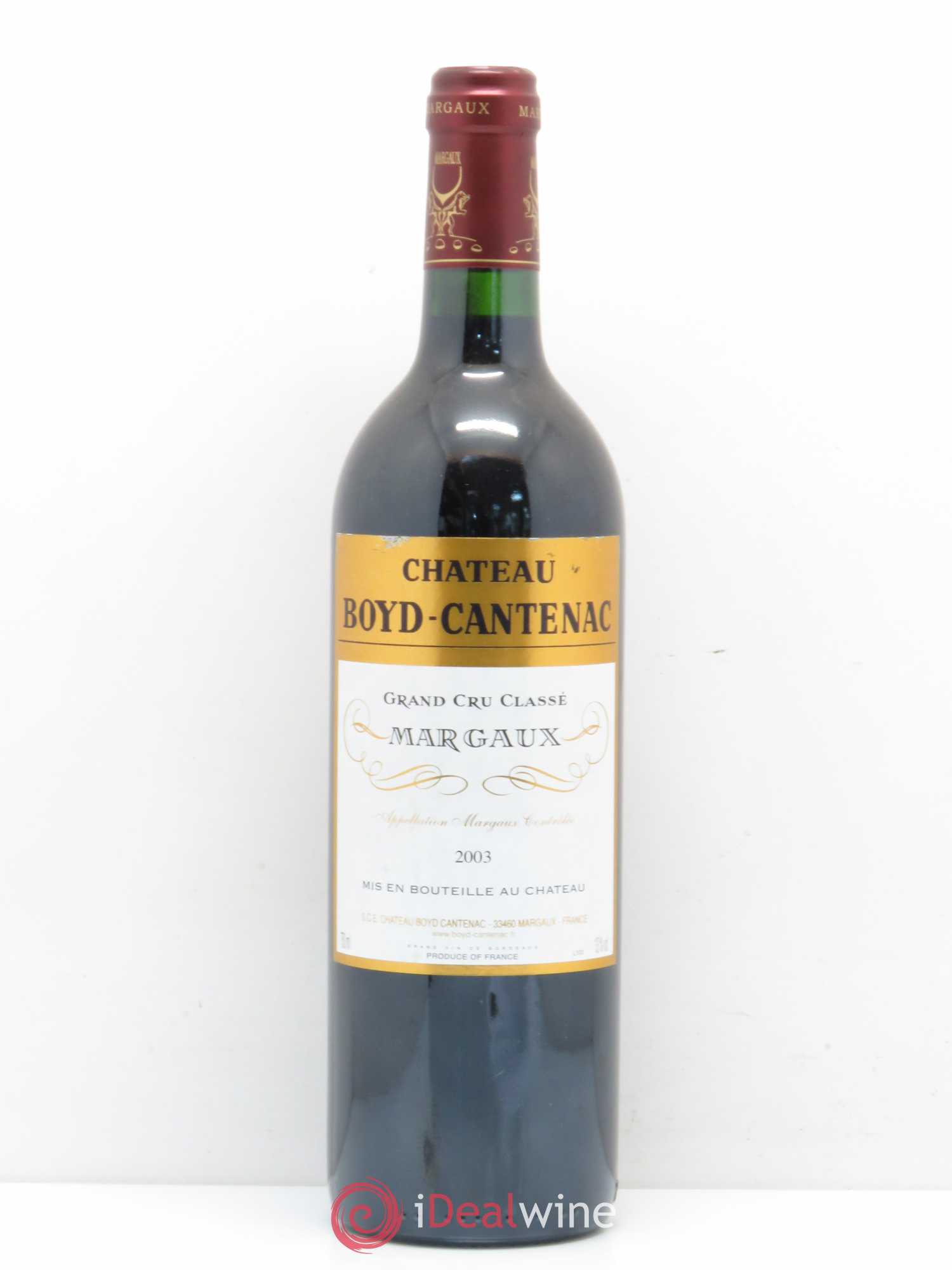 Château Boyd Cantenac 3ème Grand Cru Classé 2003 - Lot de 1 bouteille - 0