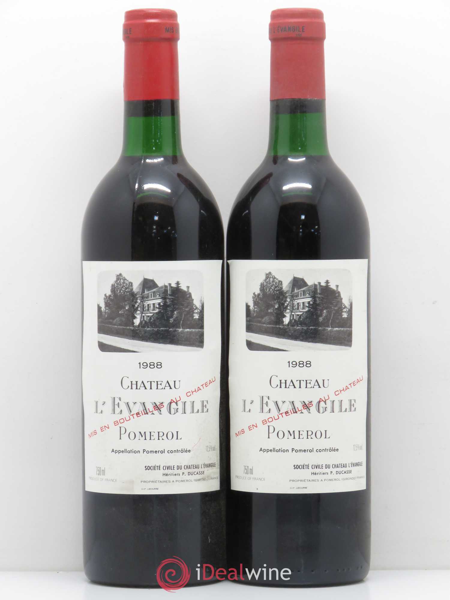 Château l' Évangile 1988 - Lot de 2 bouteilles - 0