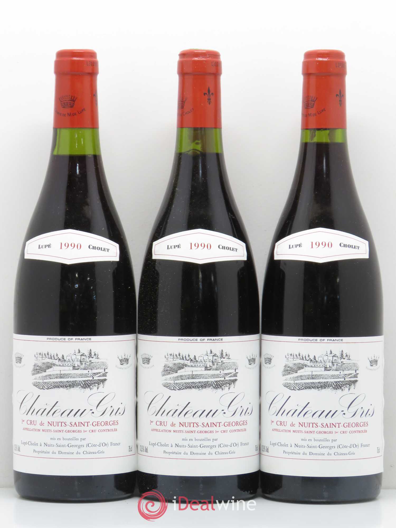Nuits-Saint-Georges 1er Cru Château Gris Lupé Cholet 1990 - Posten von 12 Flaschen - 4