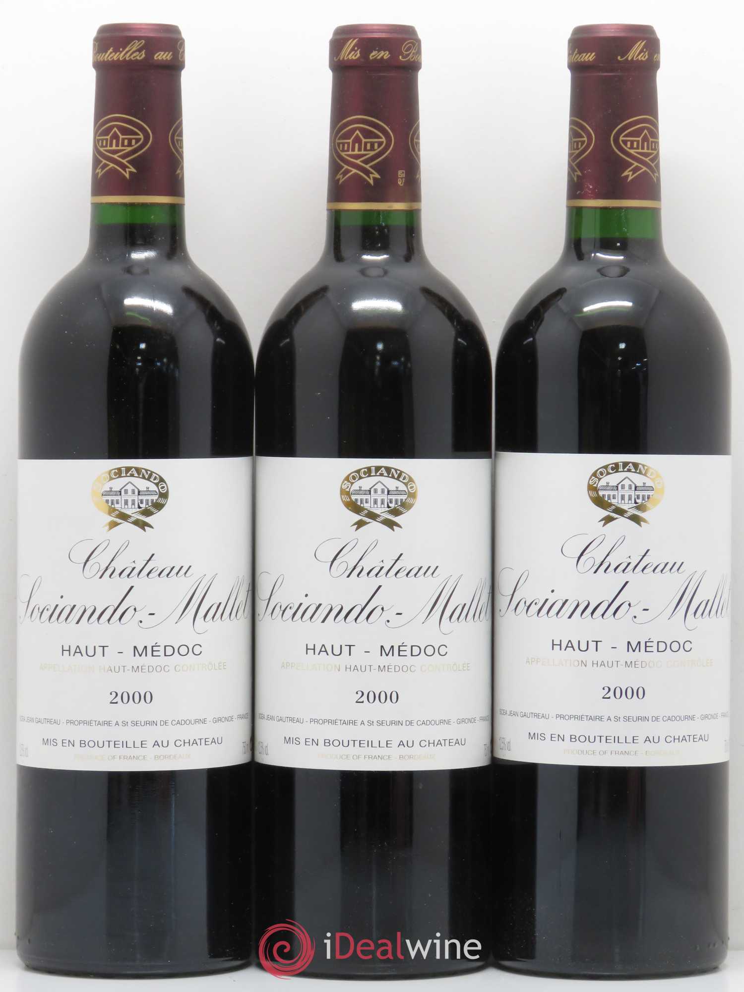 Château Sociando Mallet 2000 - Lot de 12 bouteilles - 3