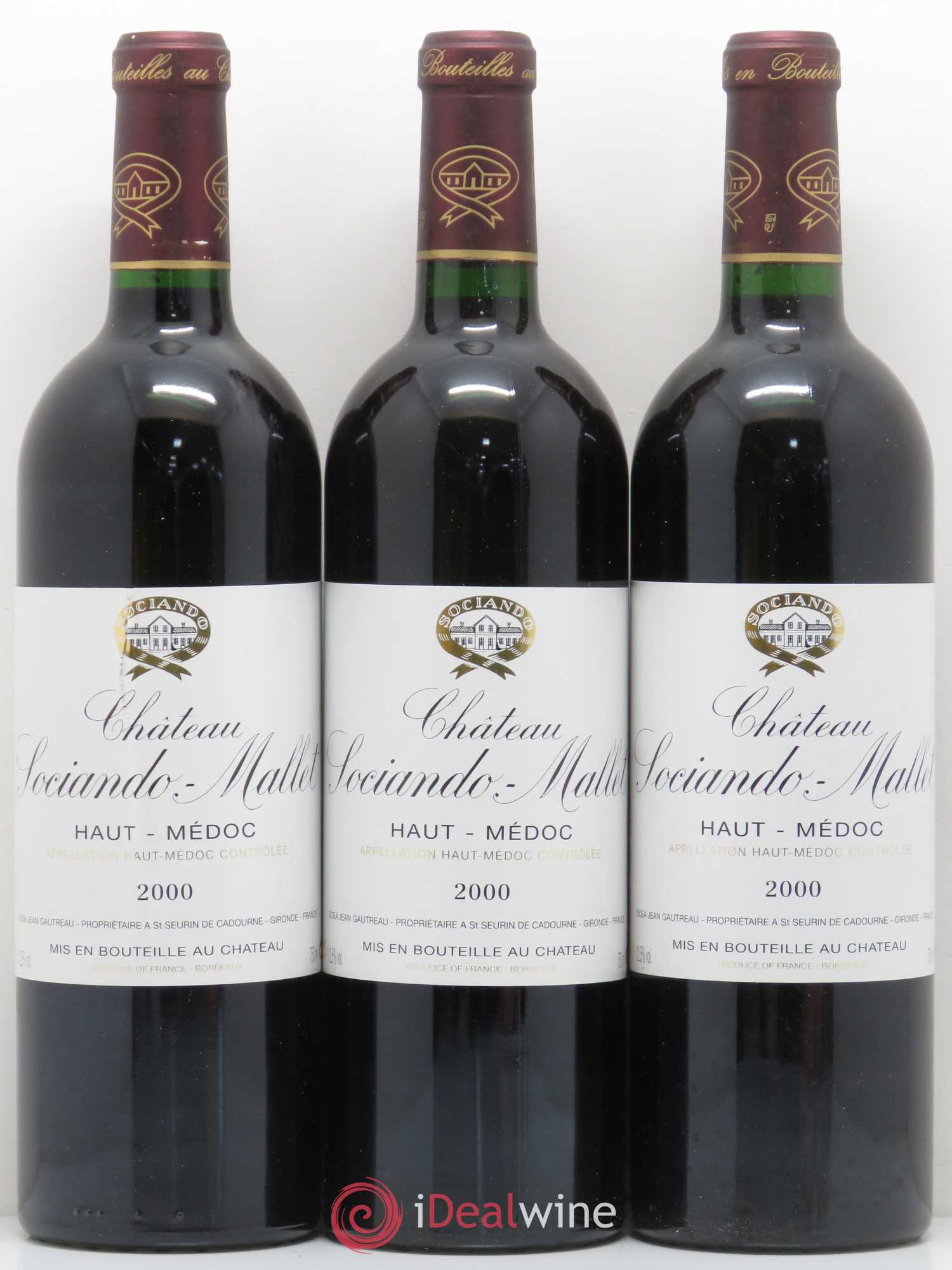 Château Sociando Mallet 2000 - Lot de 12 bouteilles - 4