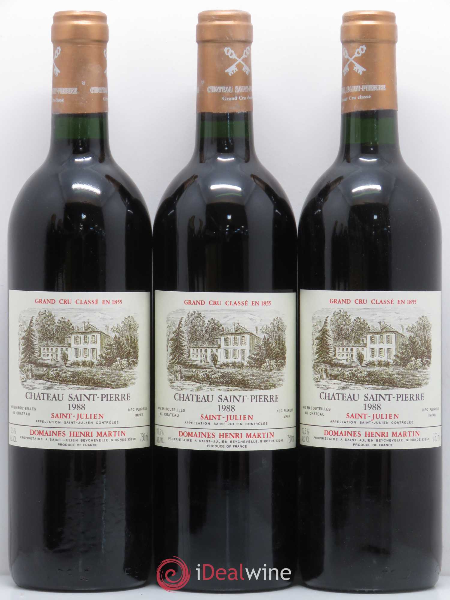 Château Saint-Pierre 4ème Grand Cru Classé 1988 - Lot de 12 bouteilles - 1