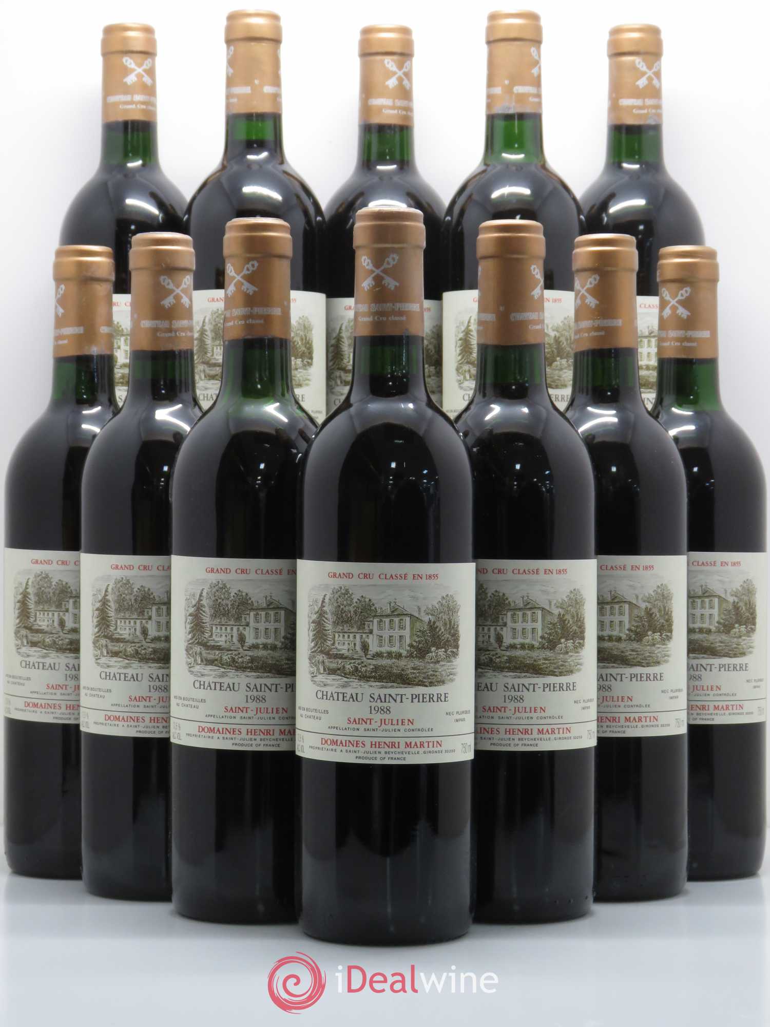 Château Saint-Pierre 4ème Grand Cru Classé 1988 - Lot de 12 bouteilles - 0