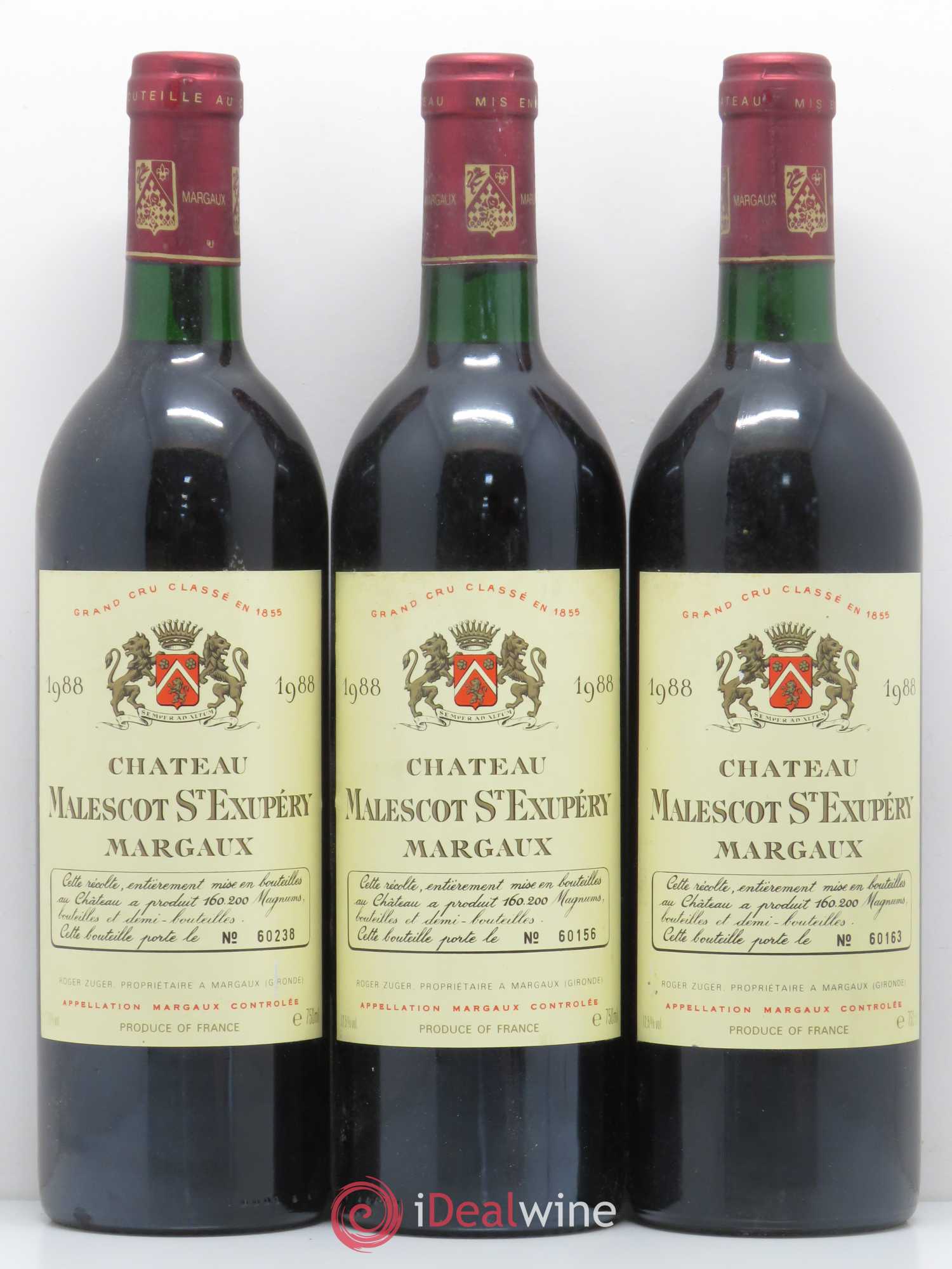 Château Malescot Saint-Exupéry 3ème Grand Cru Classé 1988 - Lot de 12 bouteilles - 2