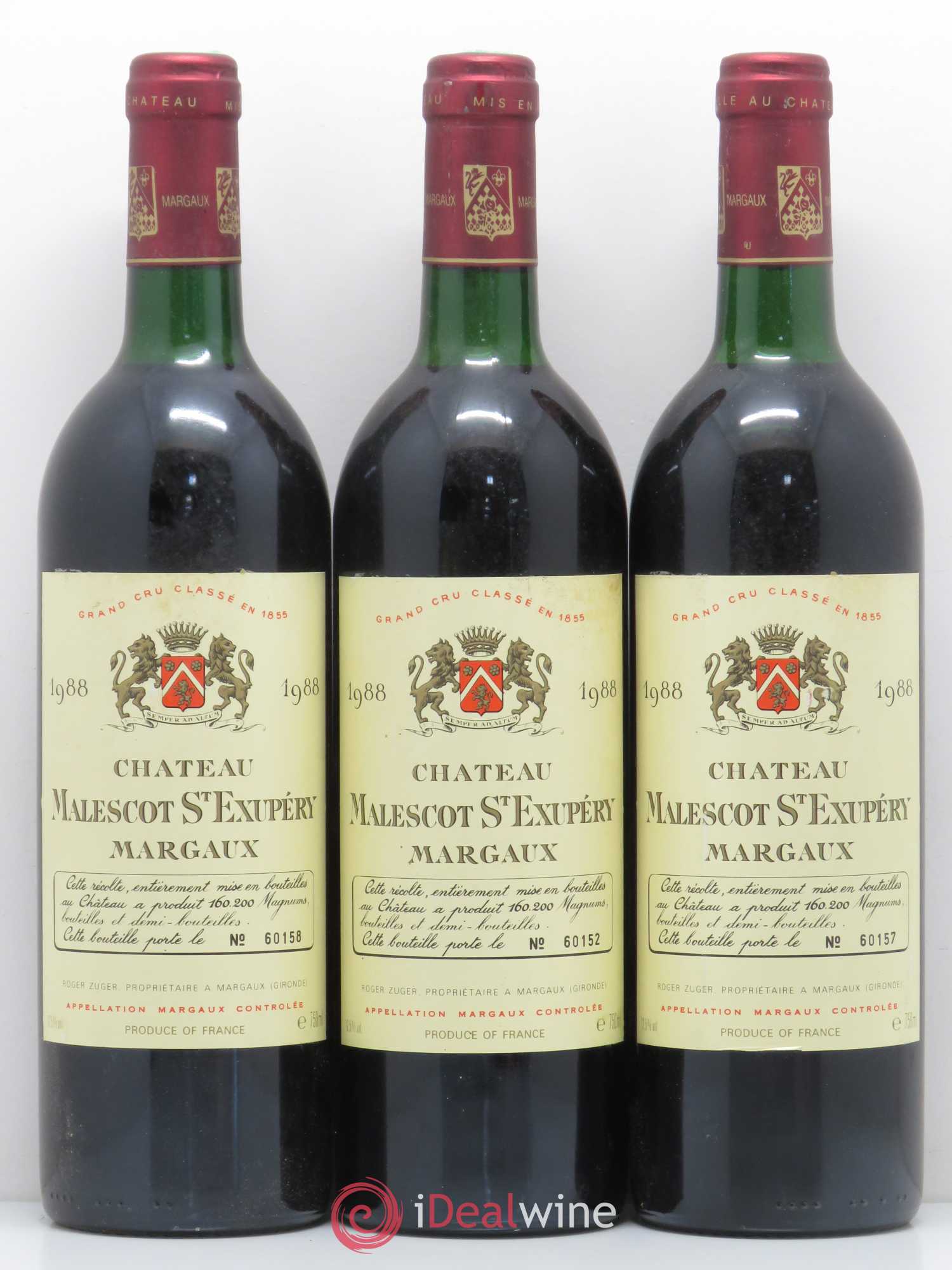 Château Malescot Saint-Exupéry 3ème Grand Cru Classé 1988 - Lot de 12 bouteilles - 3