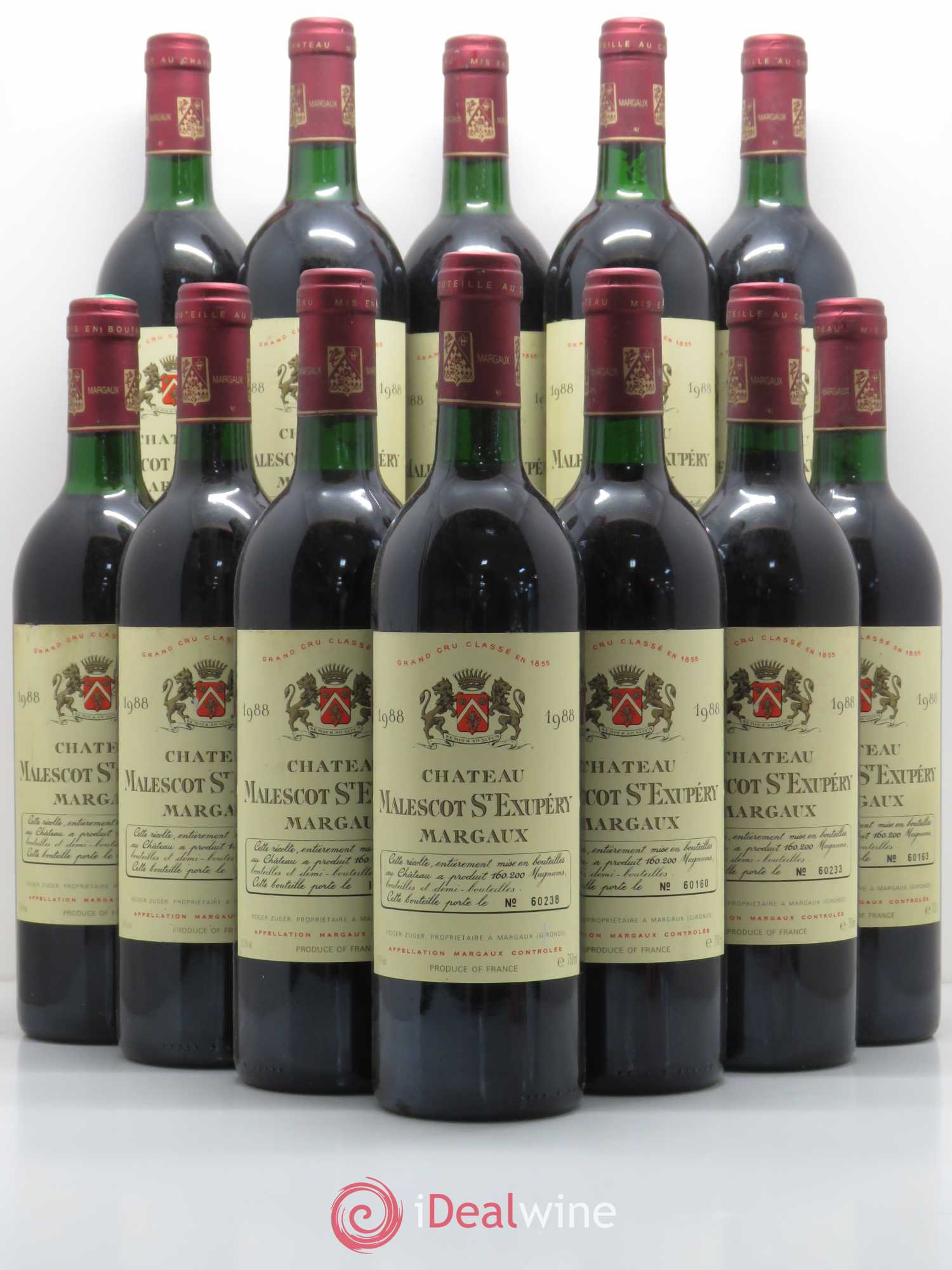 Château Malescot Saint-Exupéry 3ème Grand Cru Classé 1988 - Lot de 12 bouteilles - 0