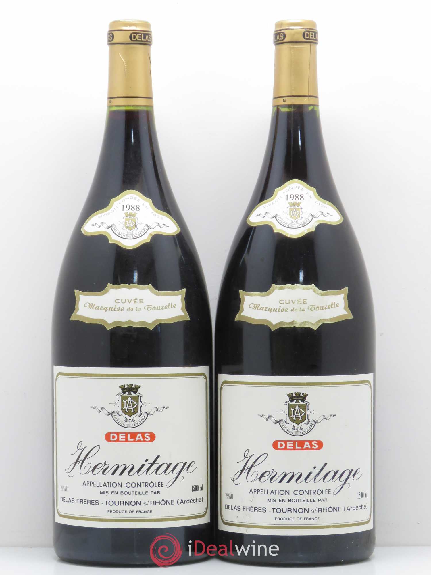 Hermitage Marquise de la Tourette Delas Frères 1988 - Lot de 2 magnums - 0