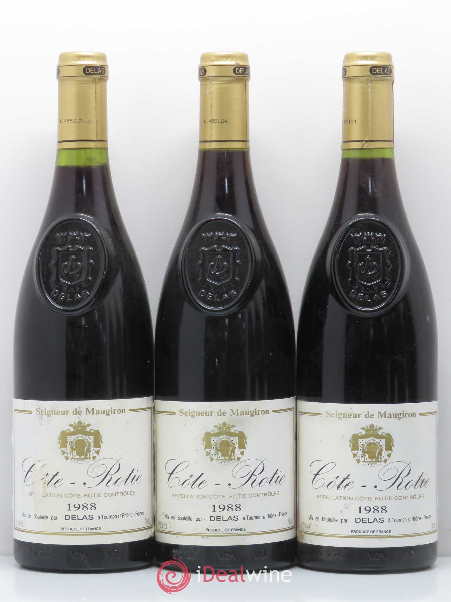Côte-Rôtie Seigneur de Maugiron Delas Frères 1988 - Lot de 6 bouteilles - 1