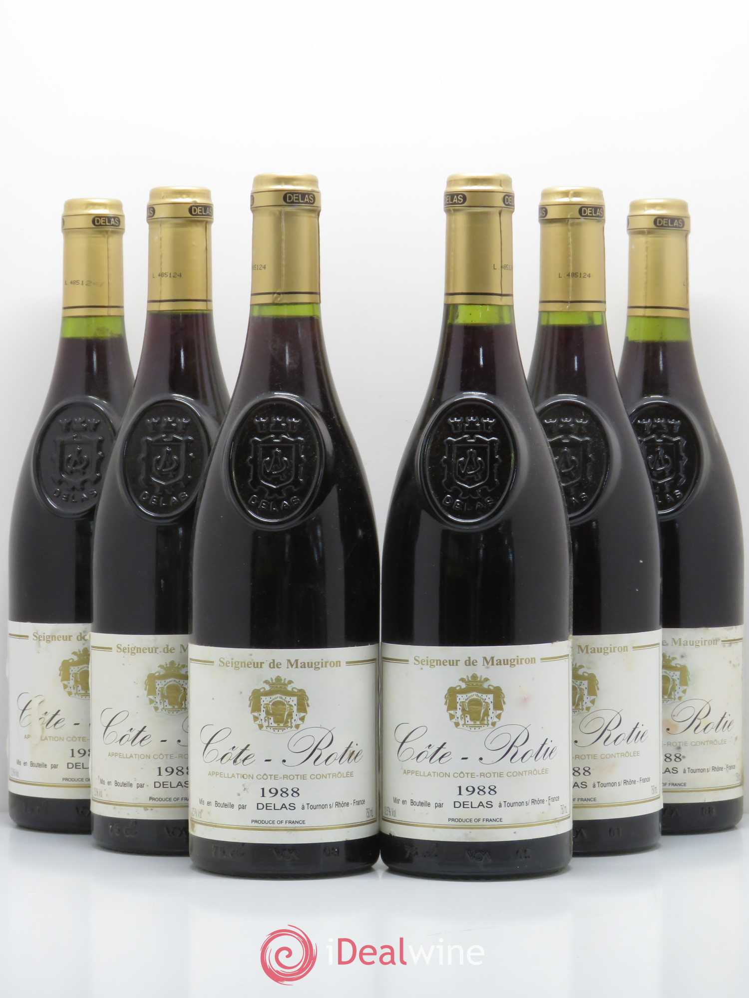 Côte-Rôtie Seigneur de Maugiron Delas Frères 1988 - Lot de 6 bouteilles - 0