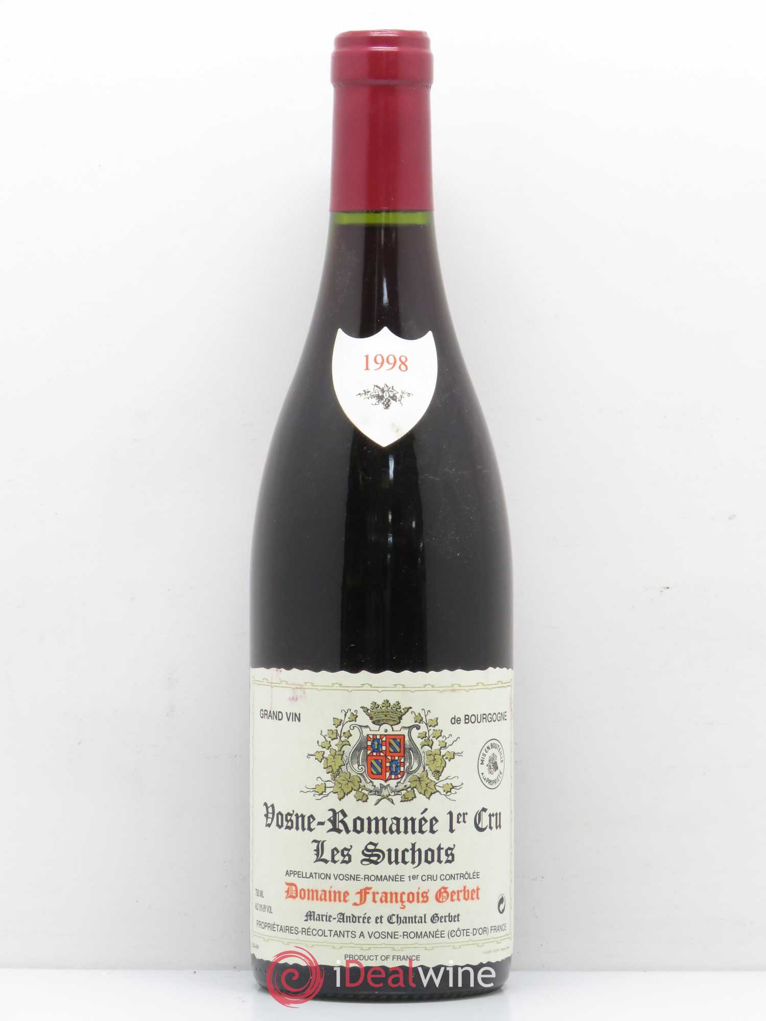 Vosne-Romanée 1er Cru Les Suchots Francois Gerbet 1998 - Posten von 1 Flasche - 0
