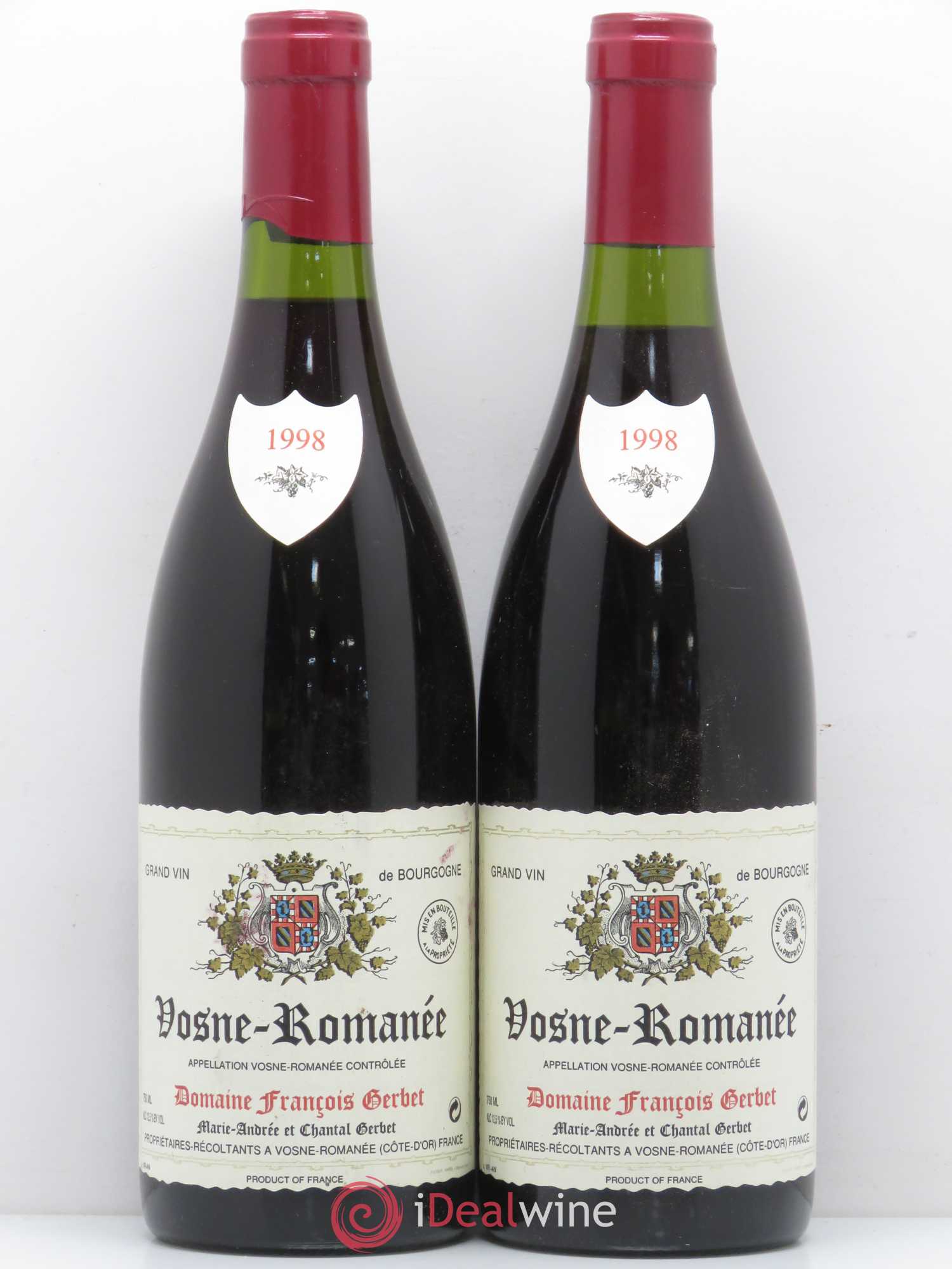 Vosne-Romanée Francois Gerbet 1998 - Posten von 2 Flaschen - 0