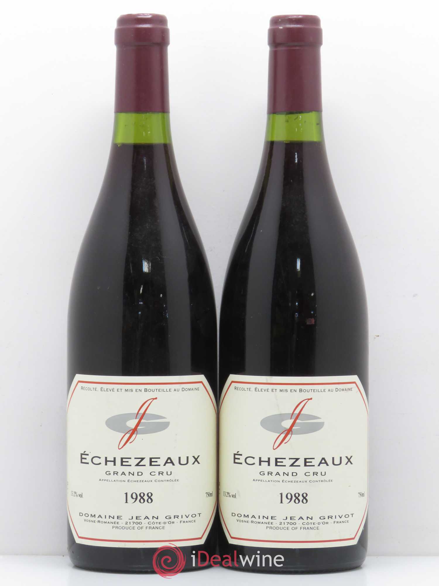 Echezeaux Grand Cru Jean Grivot 1988 - Lot de 2 bouteilles - 0