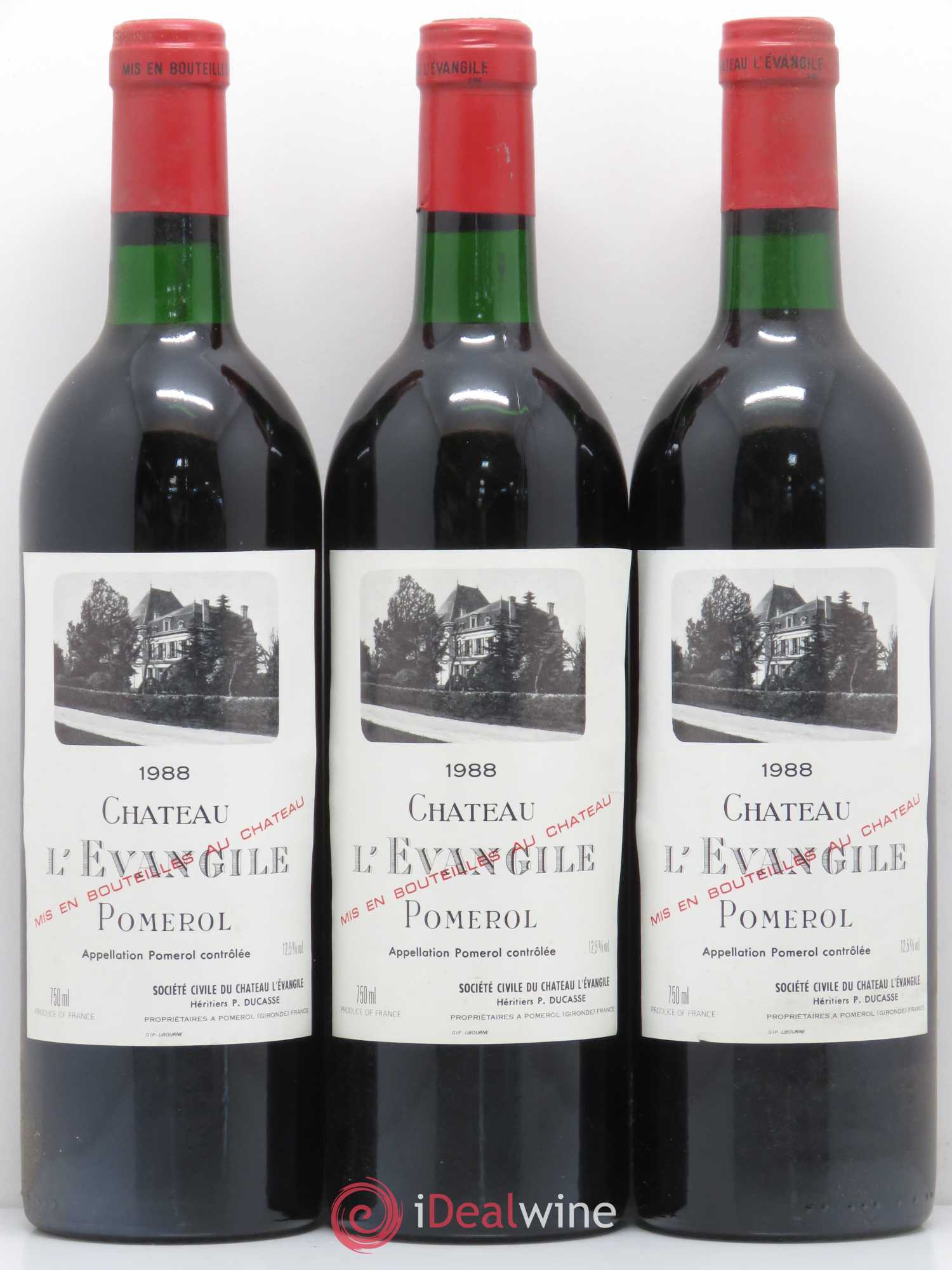 Château l' Évangile 1988 - Lot de 6 bouteilles - 2