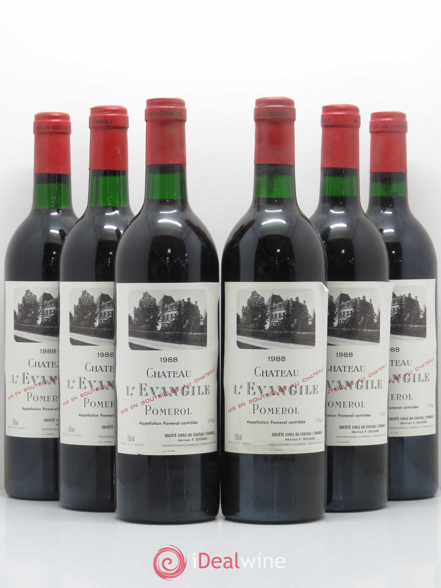 Château l' Évangile 1988 - Lot de 6 bouteilles - 0