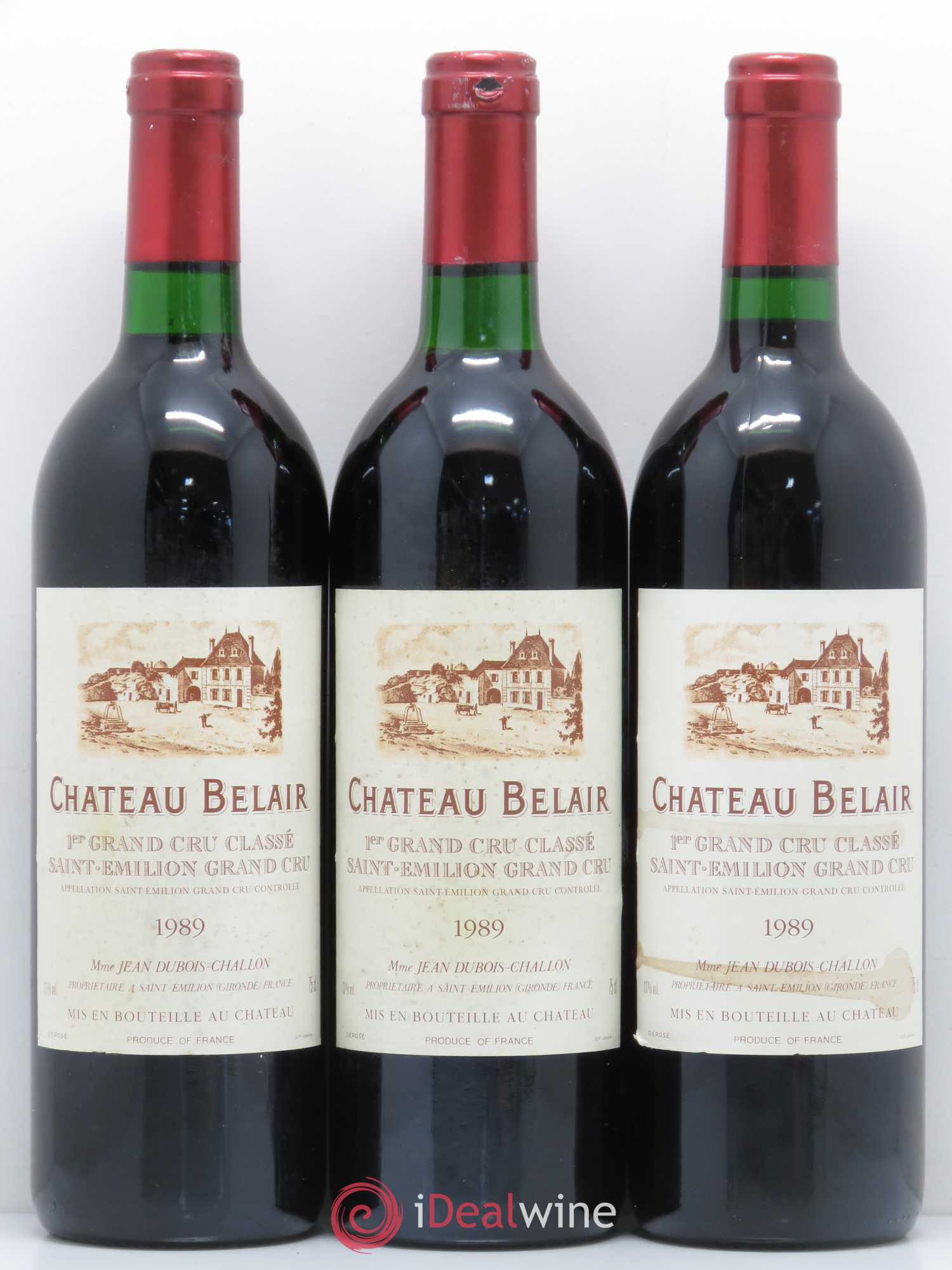 Château Belair (Belair-Monange) 1er Grand Cru Classé B 1989 - Lot de 6 bouteilles - 2