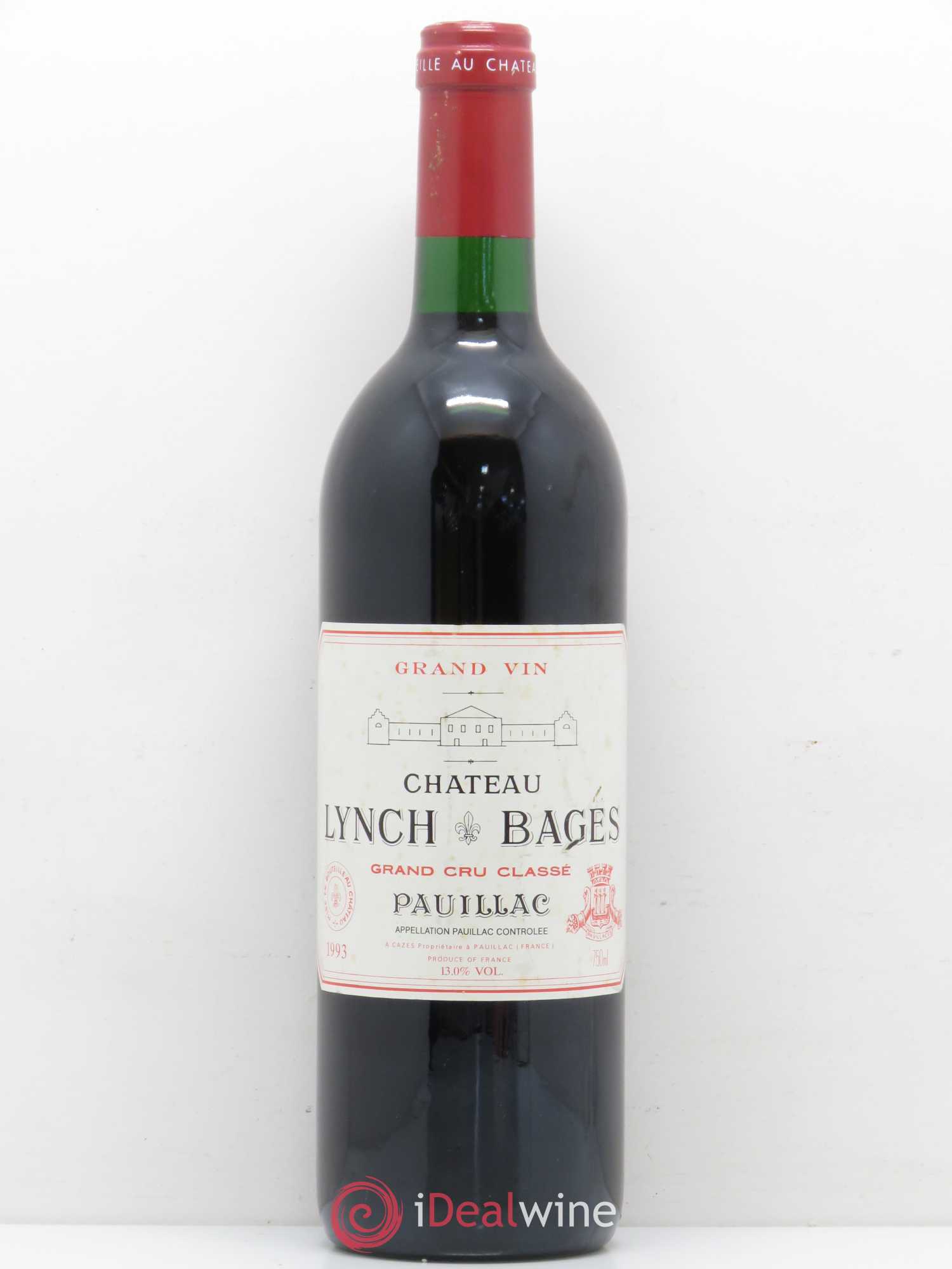 Château Lynch Bages 5ème Grand Cru Classé 1993 - Lot de 1 bouteille - 0