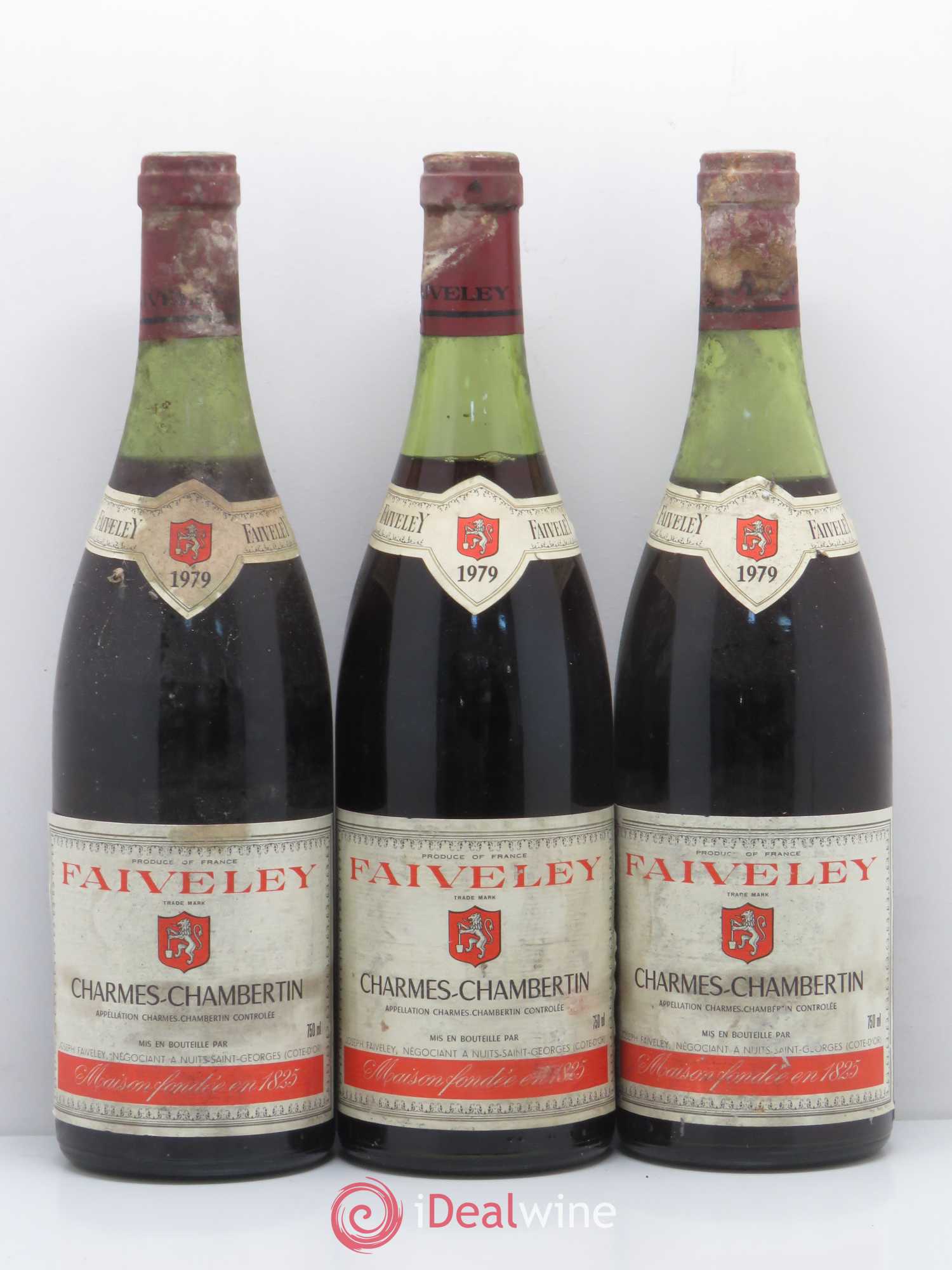 Charmes-Chambertin Grand Cru Faiveley 1979 - Lot de 3 bouteilles - 0