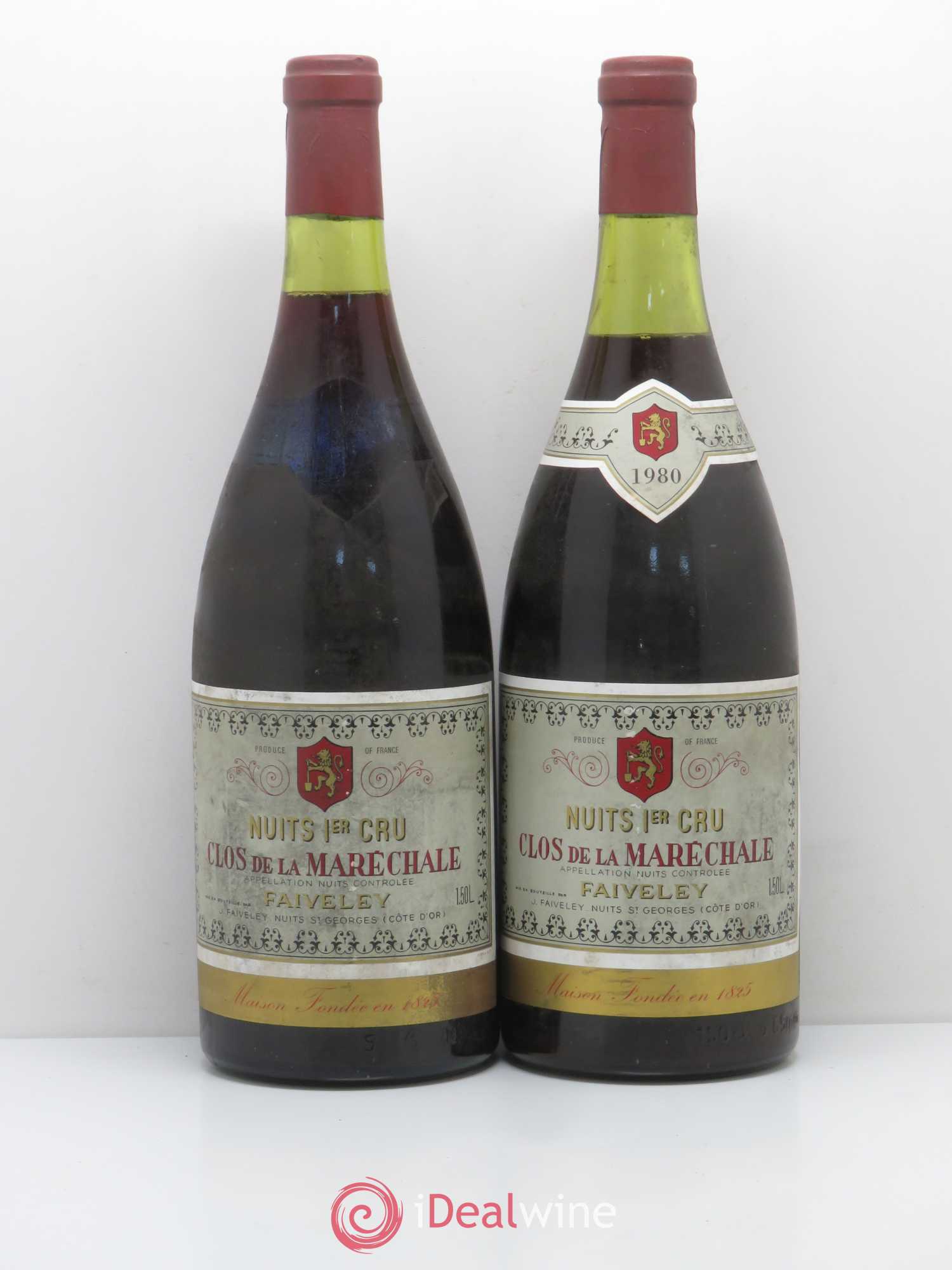 Nuits-Saint-Georges 1er Cru Clos de la Maréchale Faiveley 1980 - Posten von 2 Magnum - 0