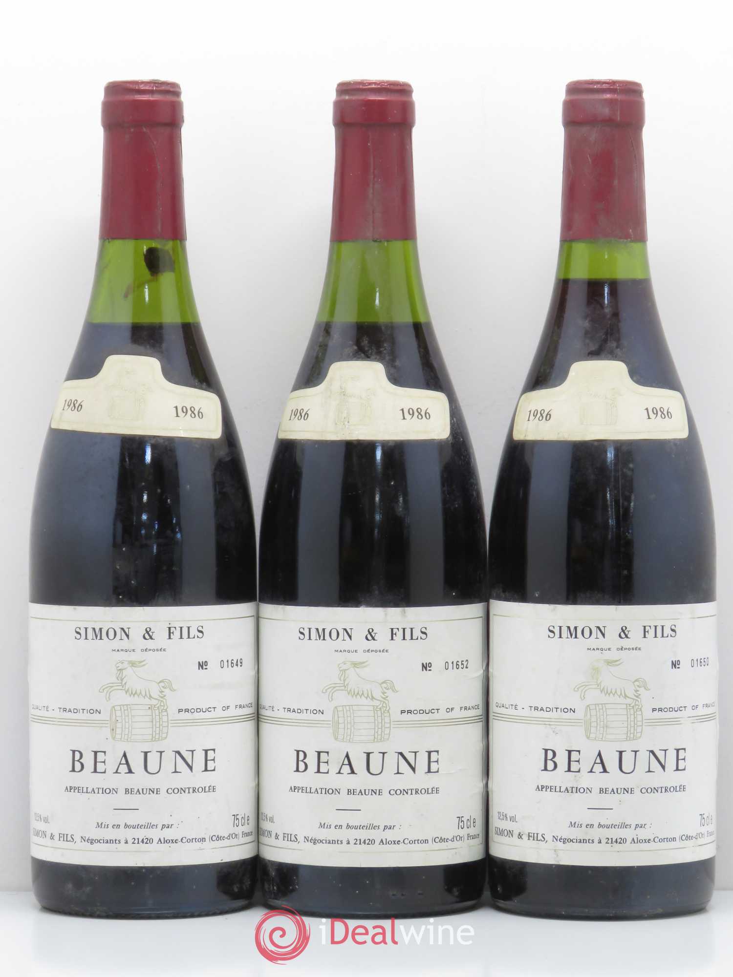 Beaune 1986 - Posten von 3 Flaschen - 0