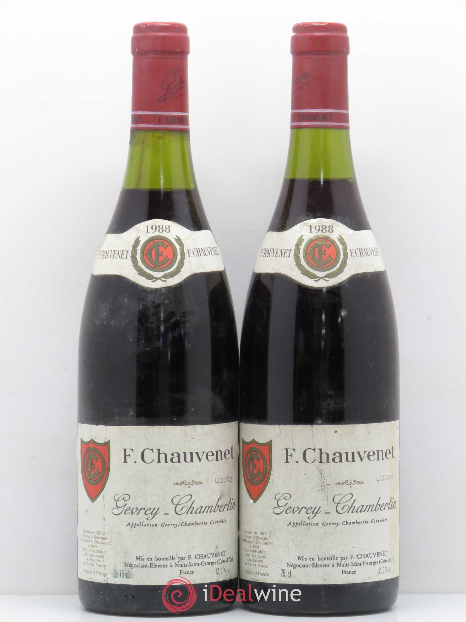 Gevrey-Chambertin Chauvenet 1988 - Lot de 2 bouteilles - 0