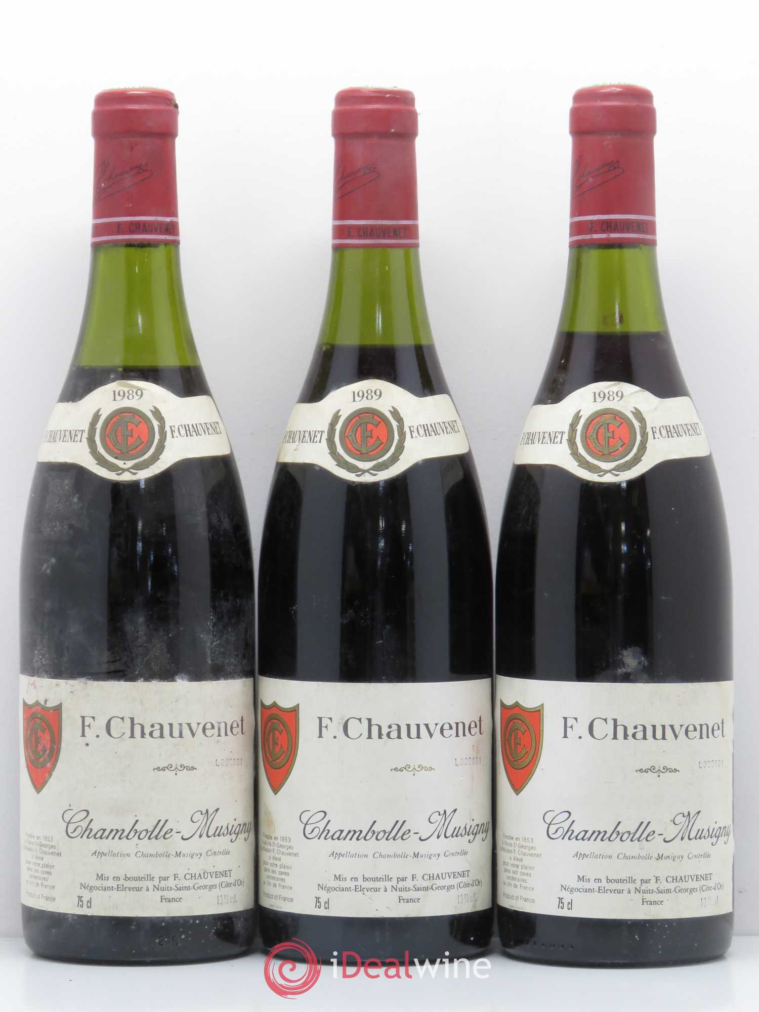 Chambolle-Musigny Chauvenet 1989 - Lot de 3 bouteilles - 0