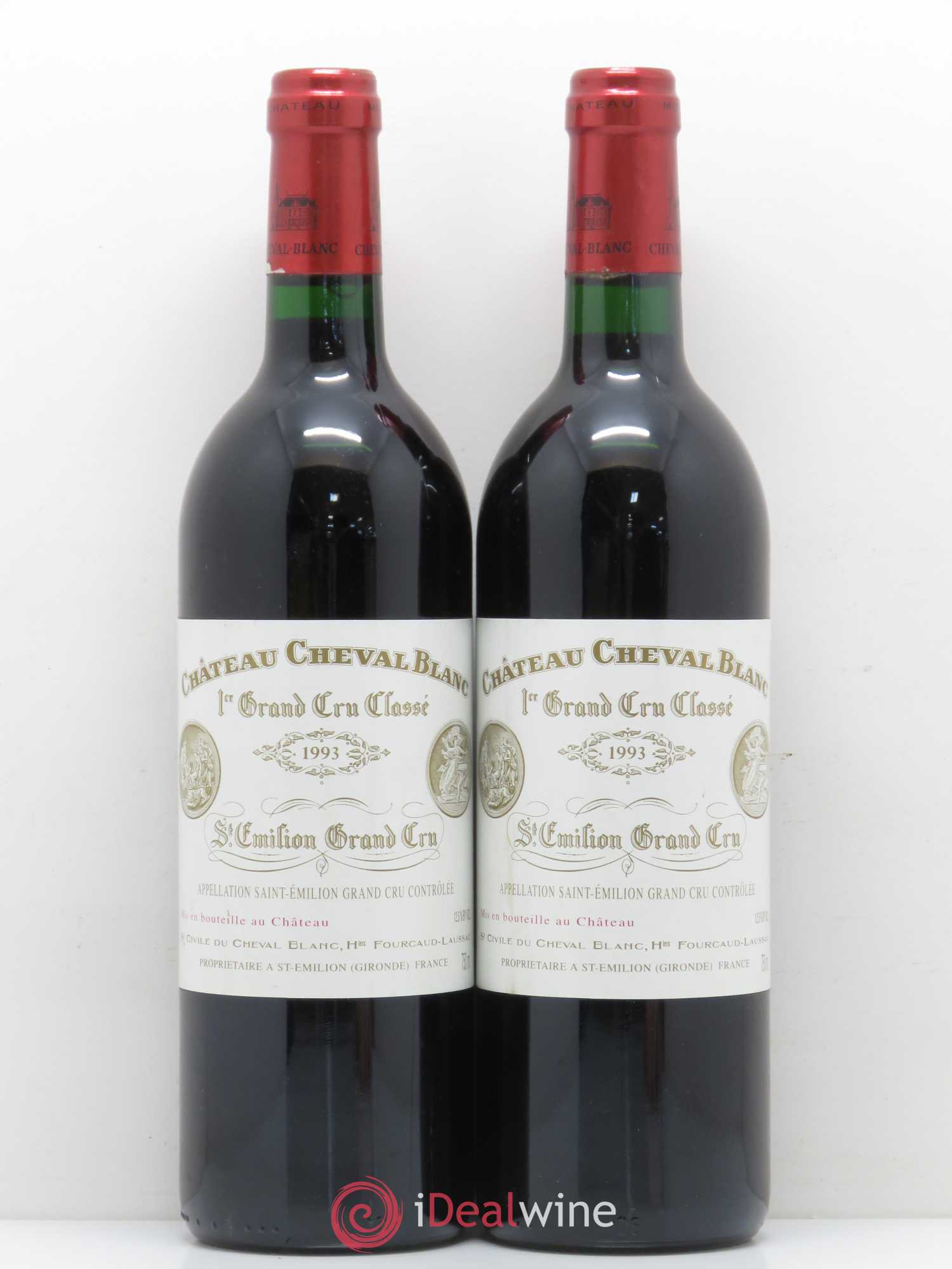 Château Cheval Blanc 1er Grand Cru Classé A 1993 - Lot de 2 bouteilles - 0