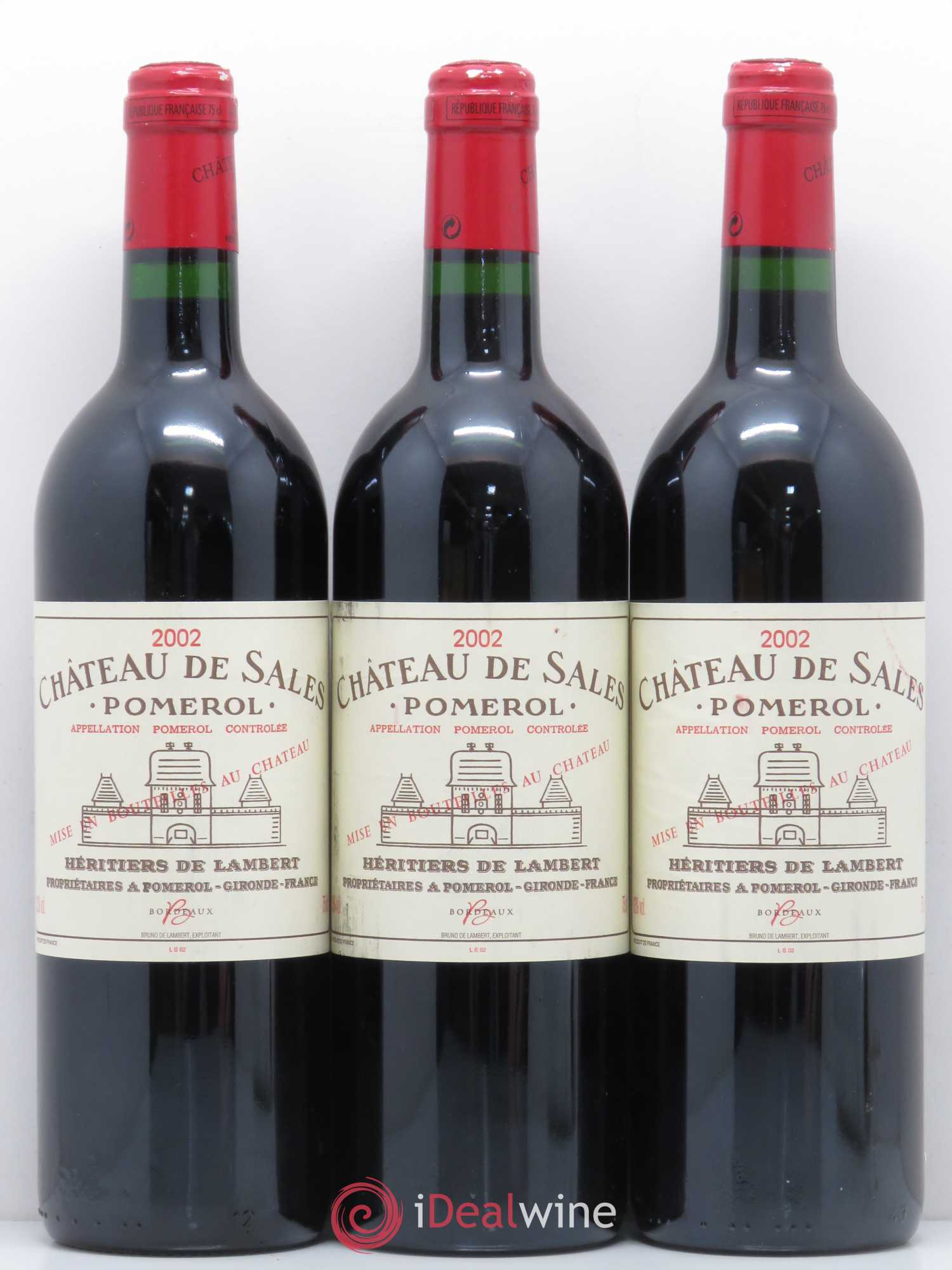 Château de Sales 2002 - Lot de 3 bouteilles - 0