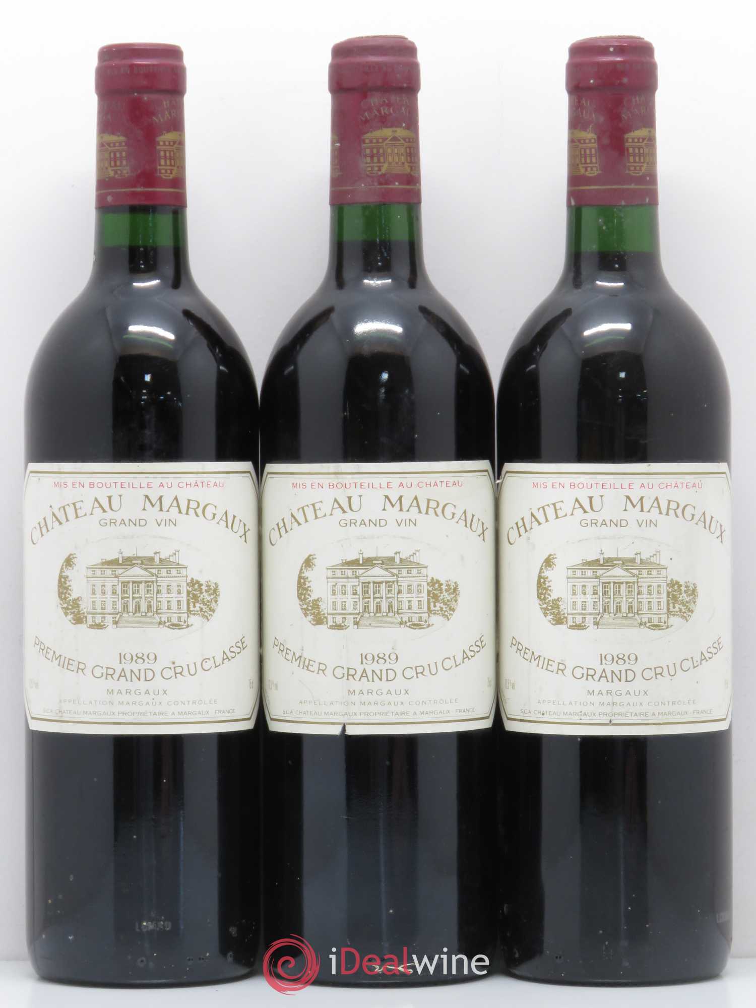 Château Margaux 1er Grand Cru Classé 1989 - Lot de 3 bouteilles - 0