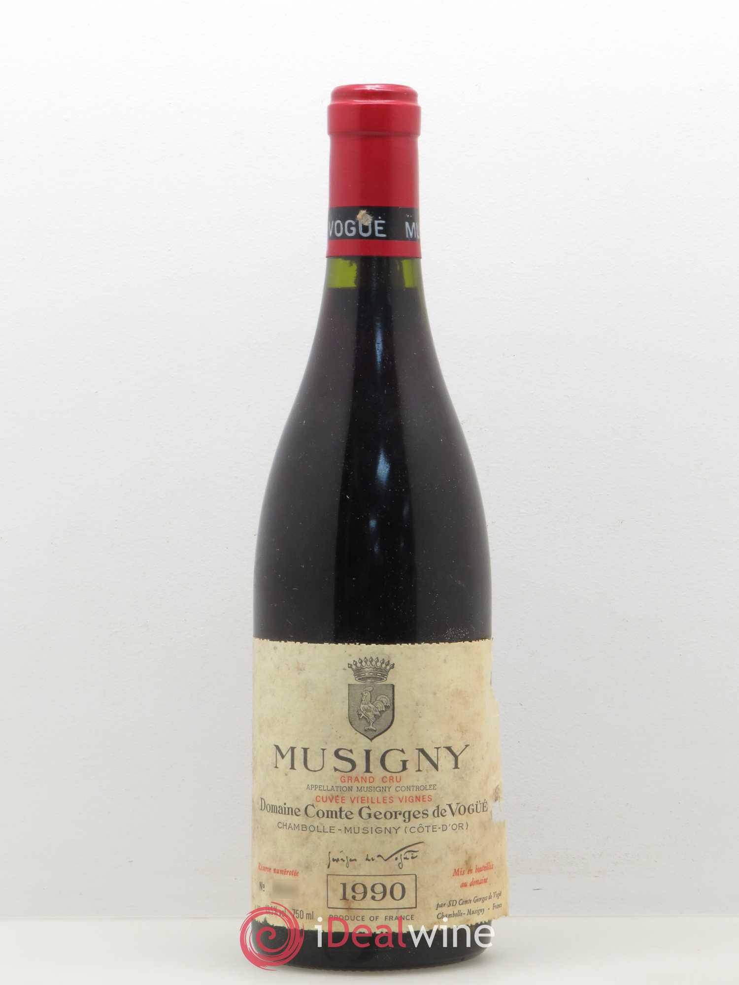 Musigny Grand Cru Cuvée Vieilles Vignes Comte Georges de Vogüé Vieilles vignes 1990 - Lot de 1 bouteille - 0