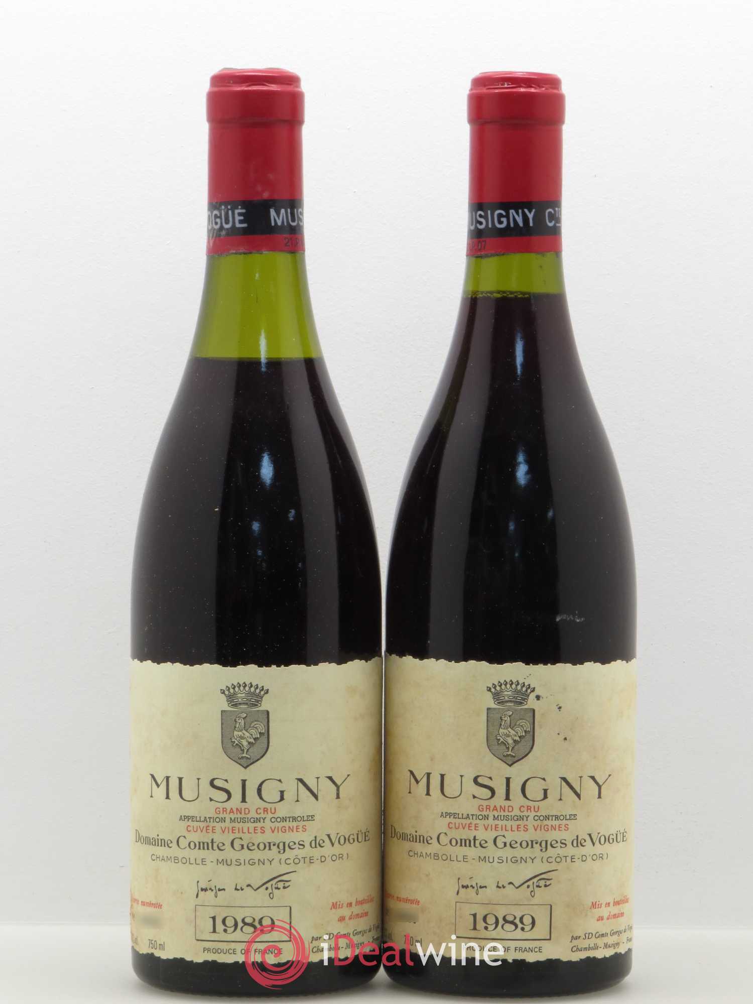 Musigny Grand Cru Cuvée Vieilles Vignes Comte Georges de Vogüé Vieilles vignes 1989 - Lot de 2 bouteilles - 0